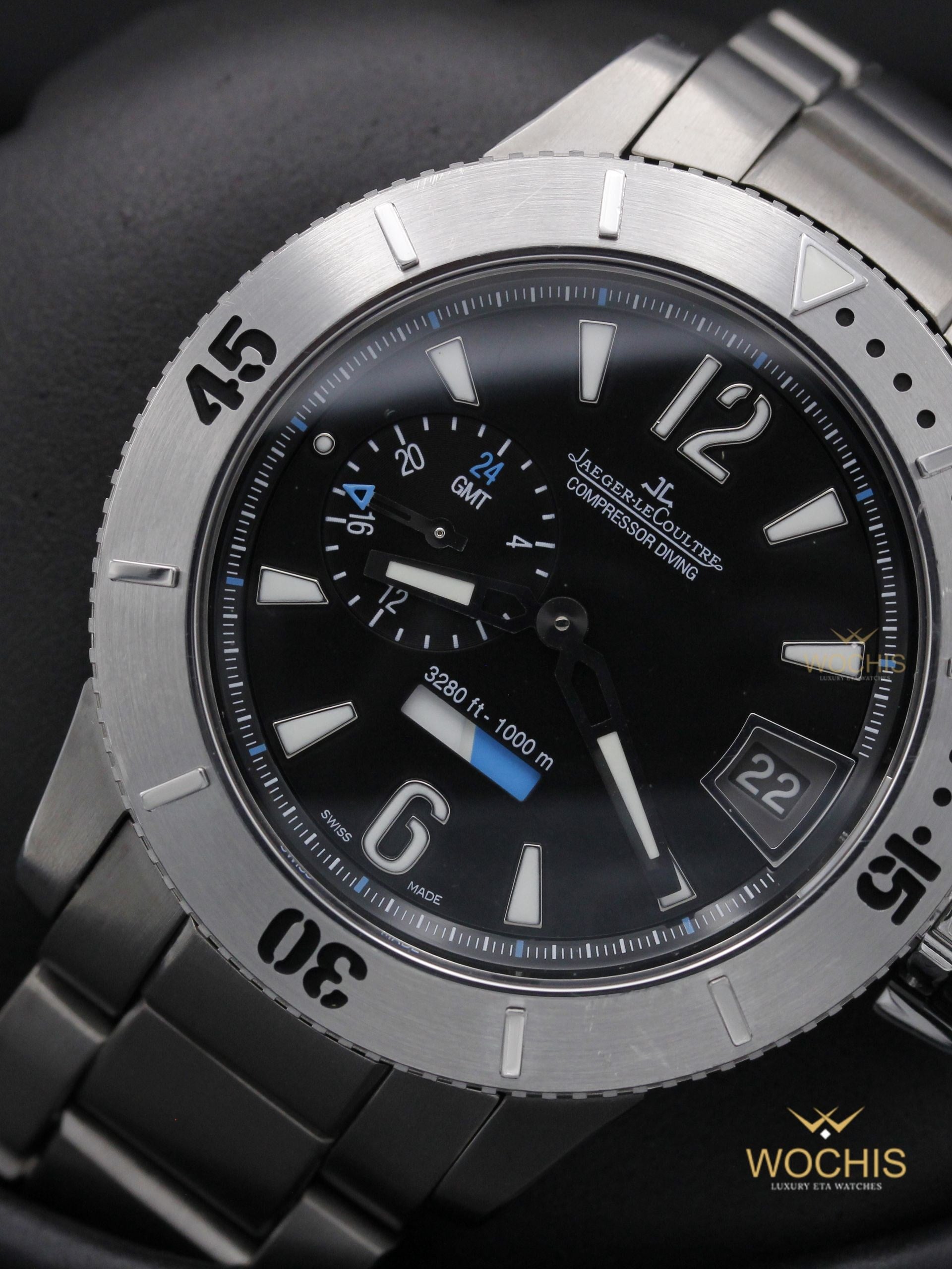 Jaeger Lecoultre Master Compressor Diving Gmt Q187t170-6631 (Titanium - 44 - Black)