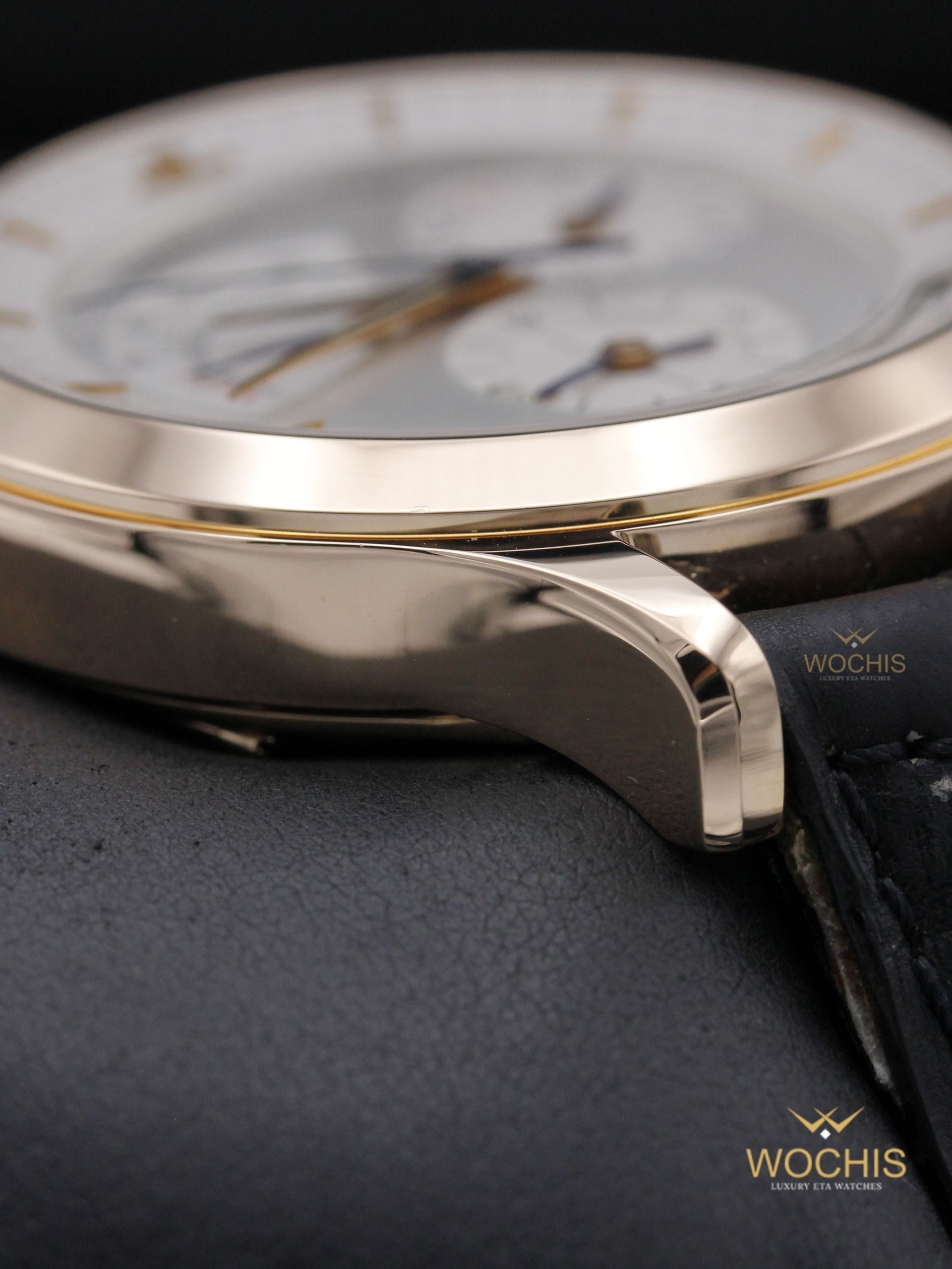 Jaeger Lecoultre Master Geographic World Time 142.2.92-5349 (Rose Gold - 38 - Silver)