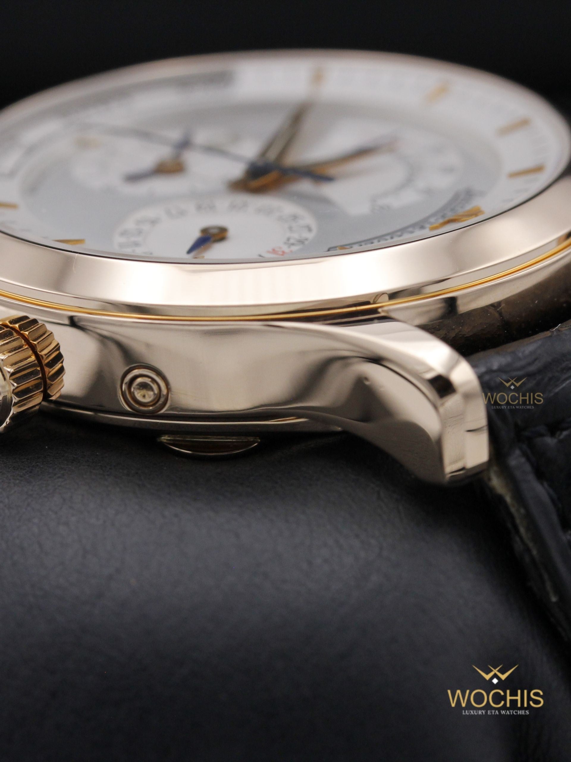 Jaeger Lecoultre Master Geographic World Time 142.2.92-5349 (Rose Gold - 38 - Silver)