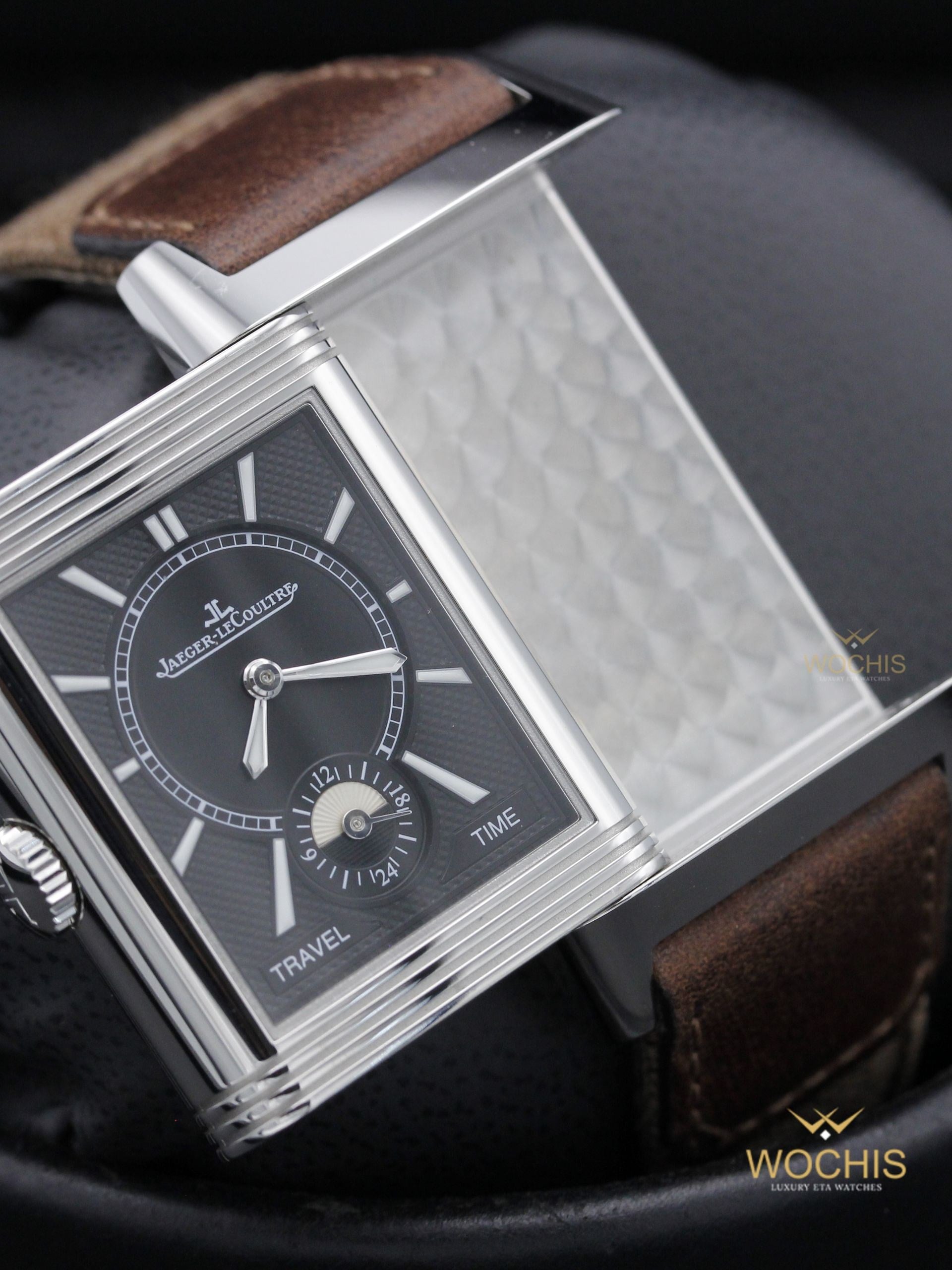Jaeger-LeCoultre Reverso Classic Duoface Q3848420 or 215.8.D4-8424 (Stainless Steel - 47 - Silver - Black)