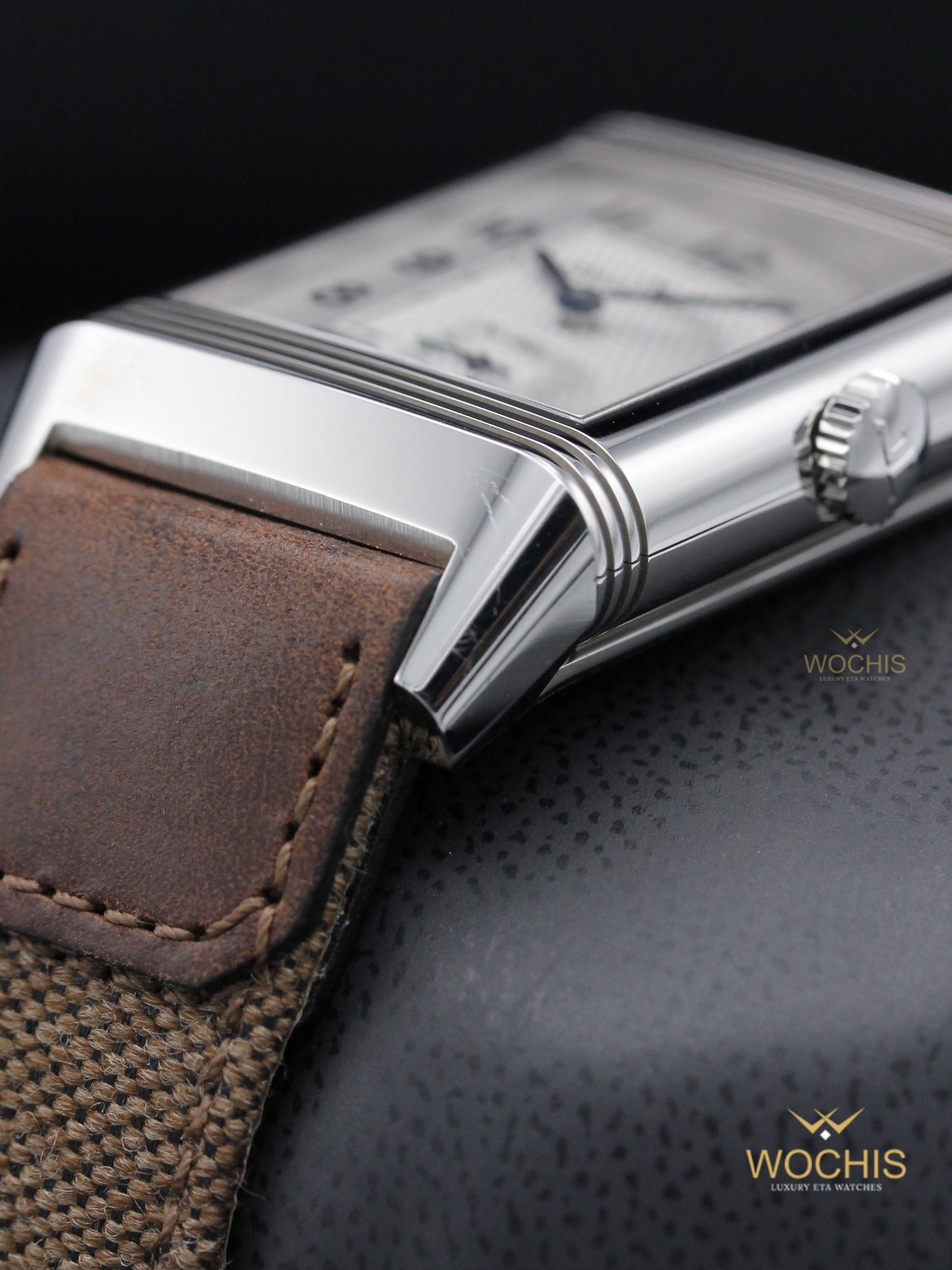 Jaeger-LeCoultre Reverso Classic Duoface Q3848420 or 215.8.D4-8424 (Stainless Steel - 47 - Silver - Black)