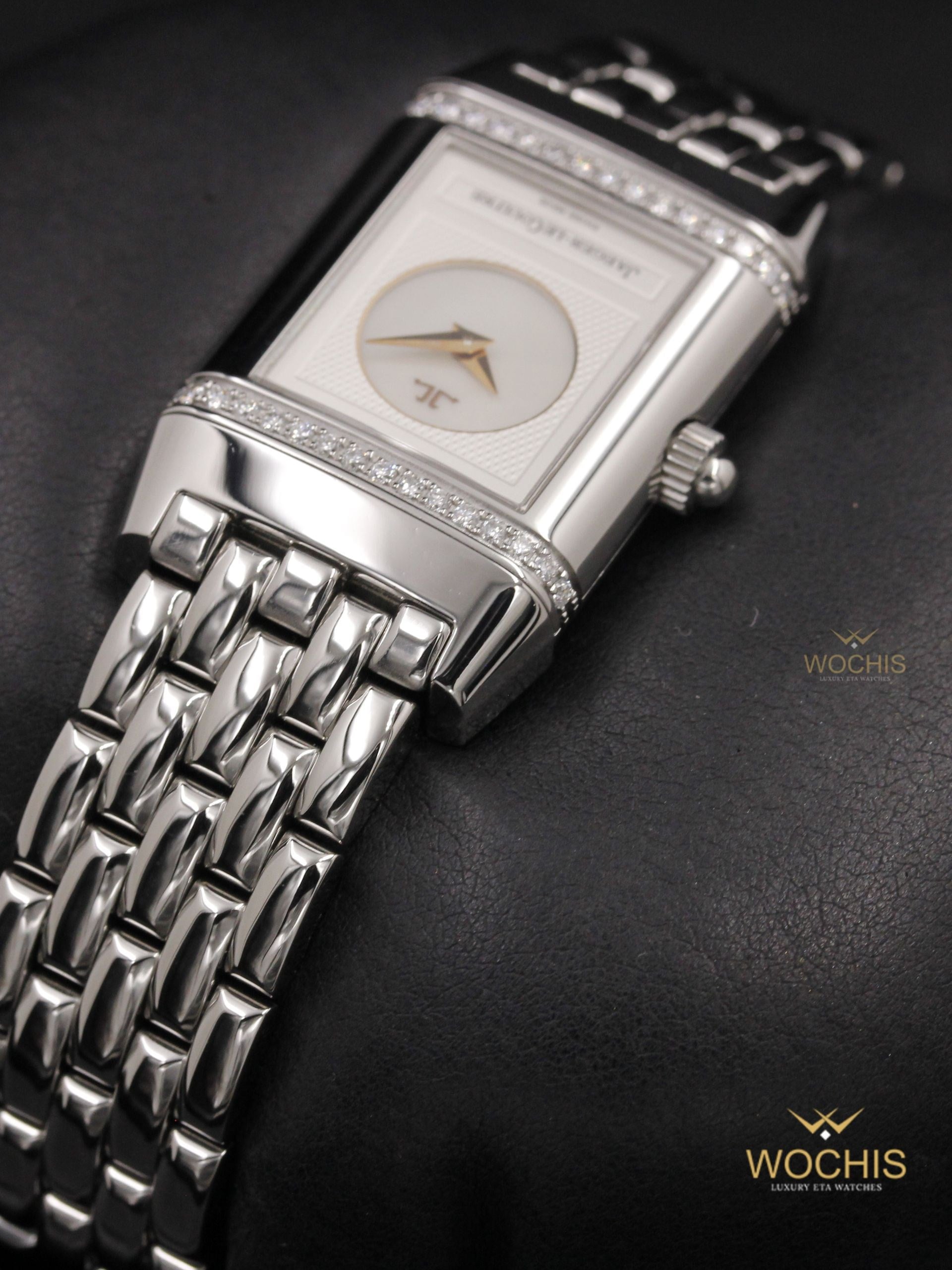 Jaeger Lecoultre Reverso Duetto 266.8.44-4800 (Stainless Steel W. Diamonds - 20 - Silver)