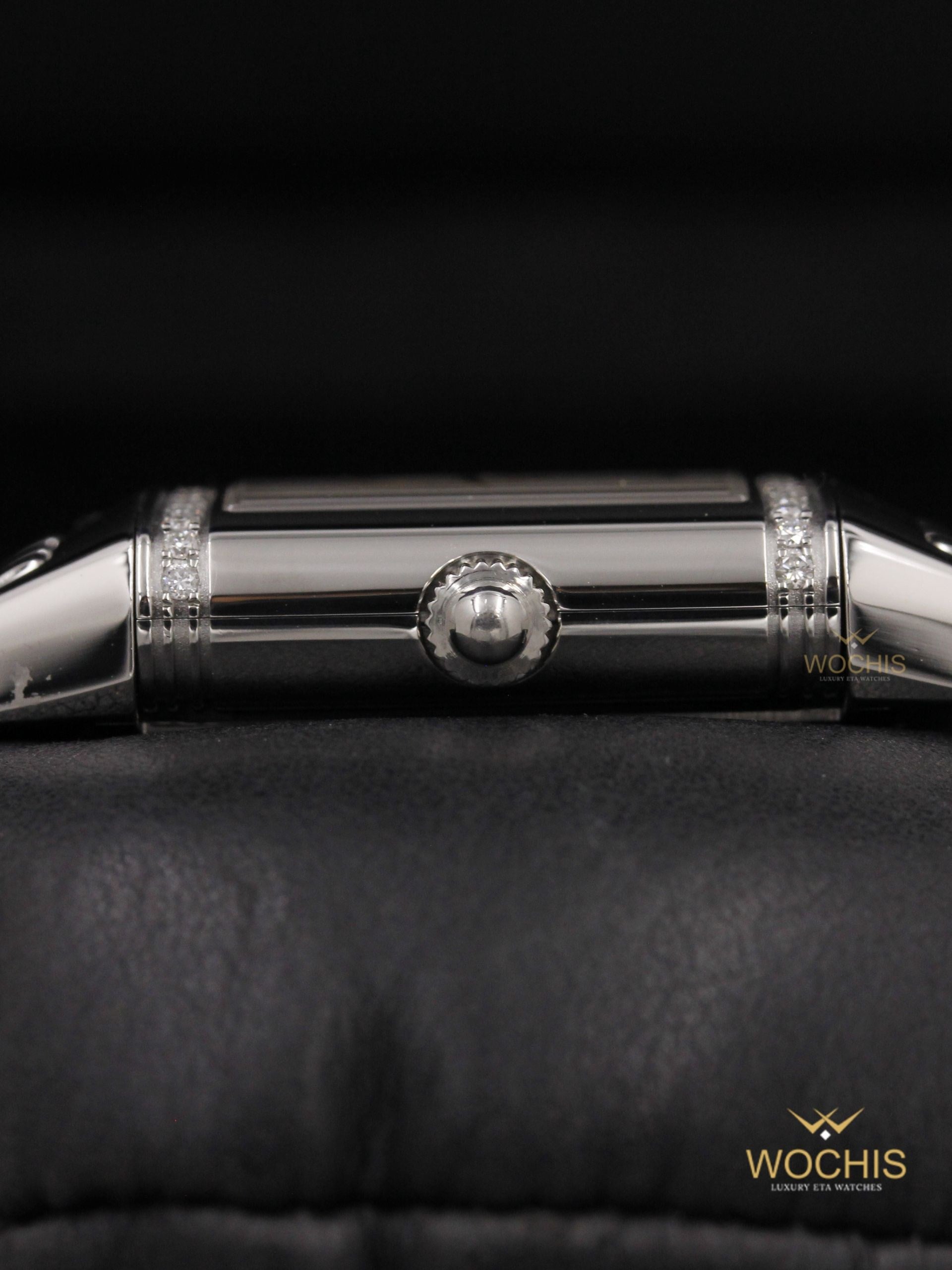 Jaeger Lecoultre Reverso Duetto 266.8.44-4800 (Stainless Steel W. Diamonds - 20 - Silver)