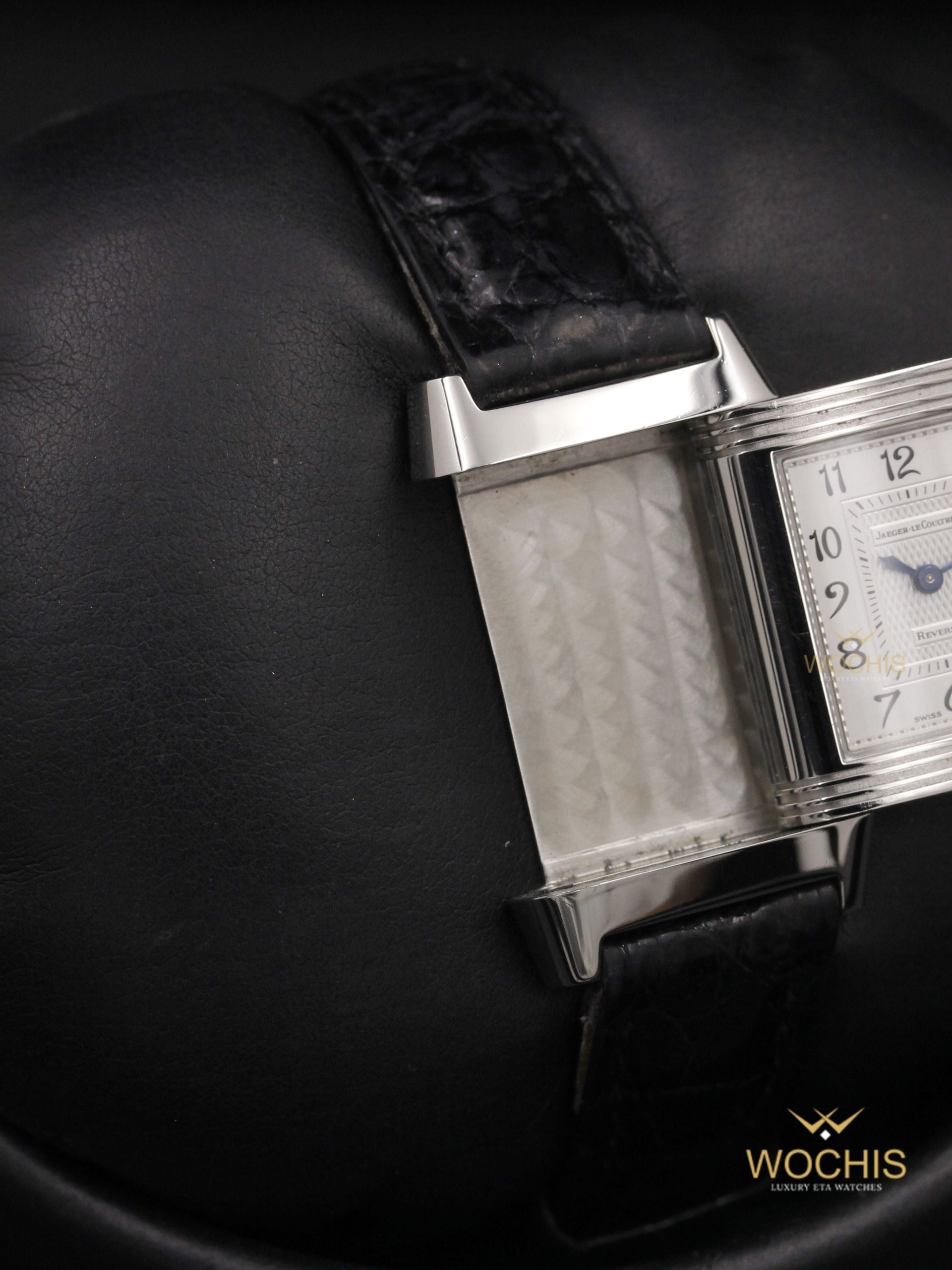 Jaeger Lecoultre Reverso Duetto 266.8.44-4753 (Stainless Steel W. Diamonds - 20 - White Mother of Pearl - Silver)