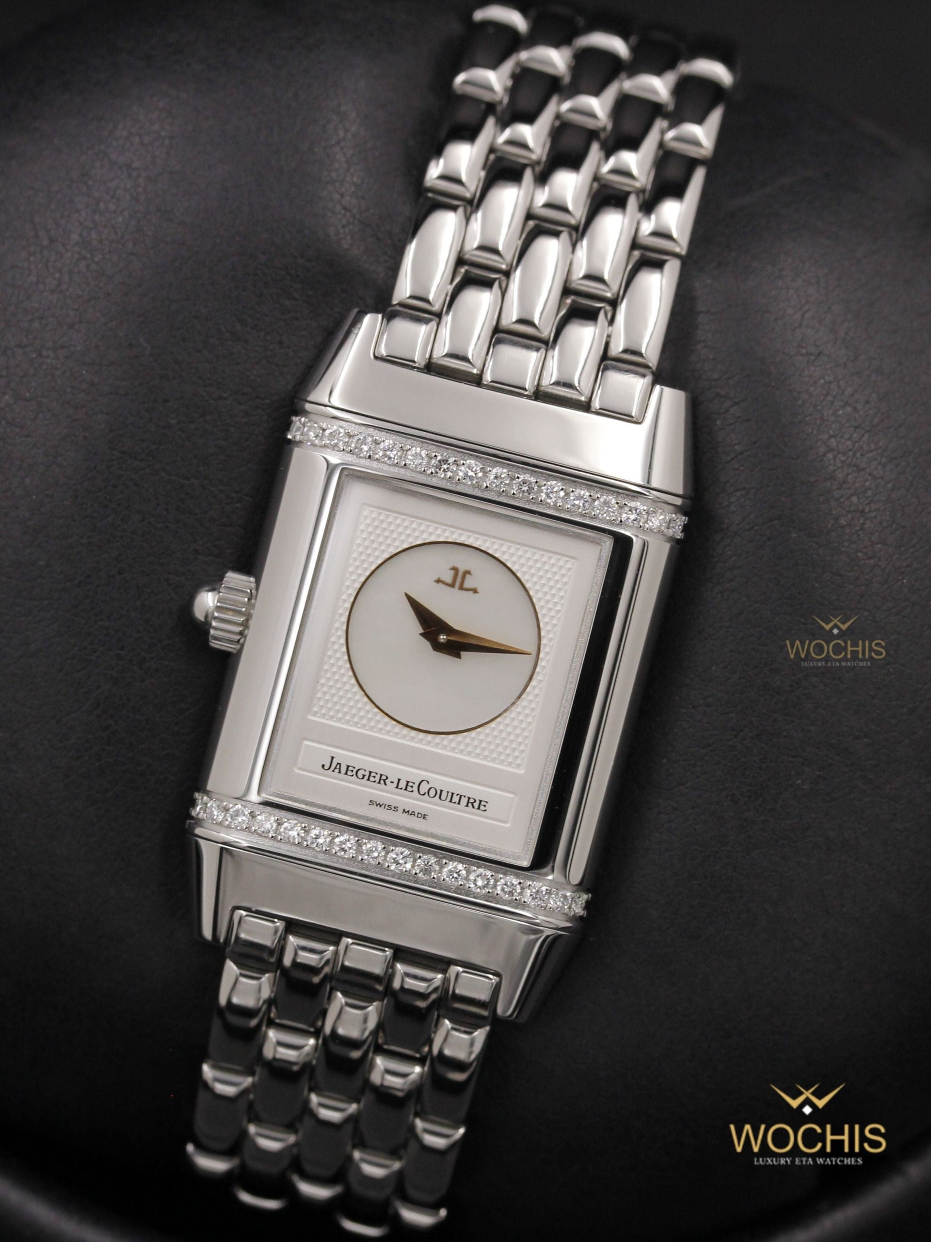 Jaeger Lecoultre Reverso Duetto 266.8.44-4800 (Stainless Steel W. Diamonds - 20 - Silver)