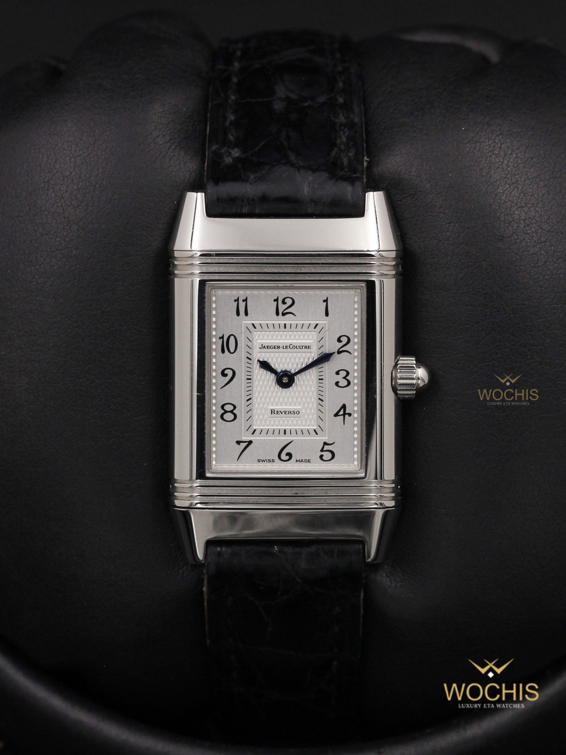 Jaeger Lecoultre Reverso Duetto 266.8.44-4753 (Stainless Steel W. Diamonds - 20 - White Mother of Pearl - Silver)