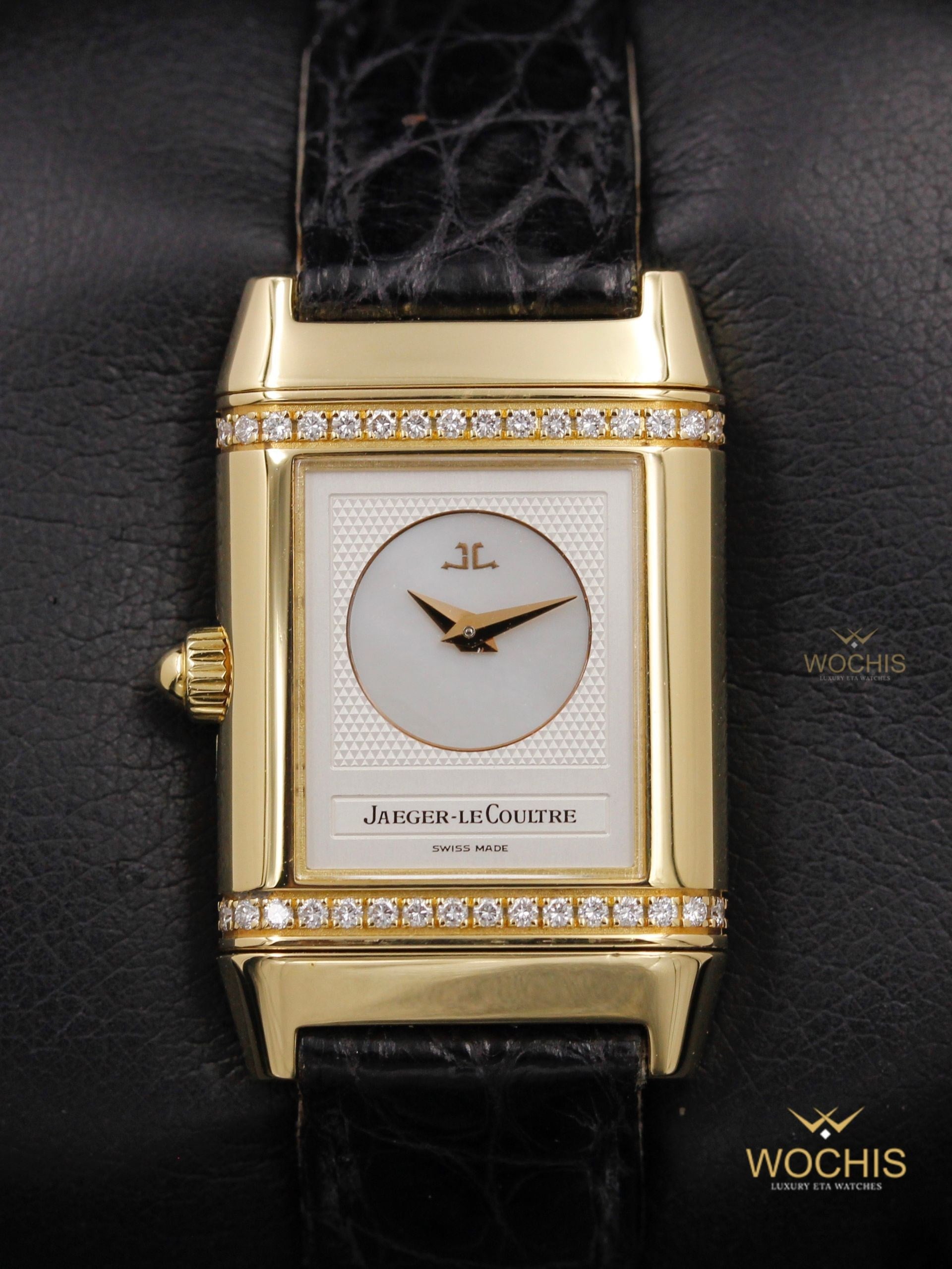 Jaeger Lecoultre Reverso Duetto Q2661410-2749 (Yellow Gold - 30 - White Mother of Pearl - Silver)