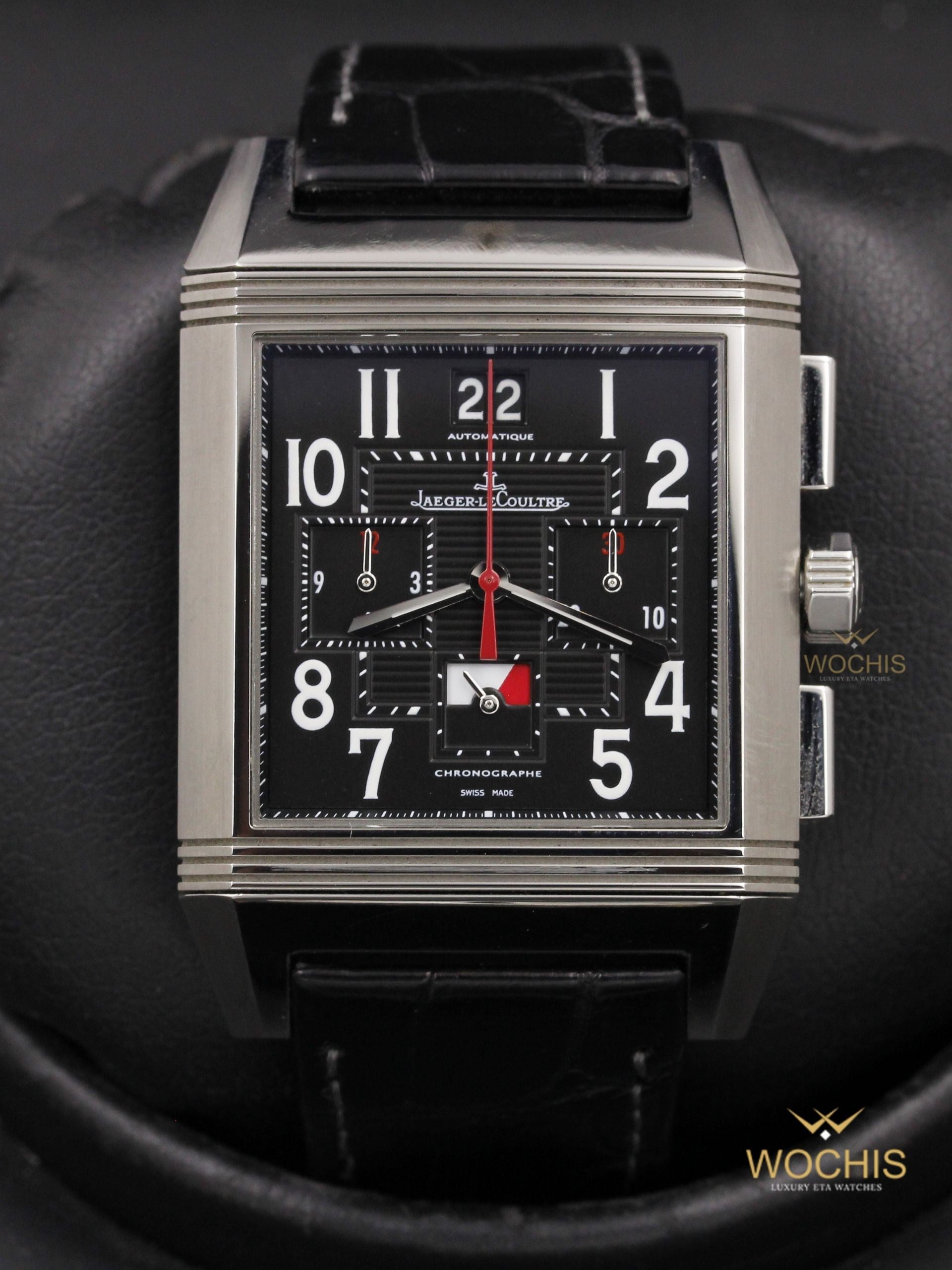 Jaeger Lecoultre Reverso Squadra World Time Chronograph Q702t470-3441 (Titanium - 42 - Black)