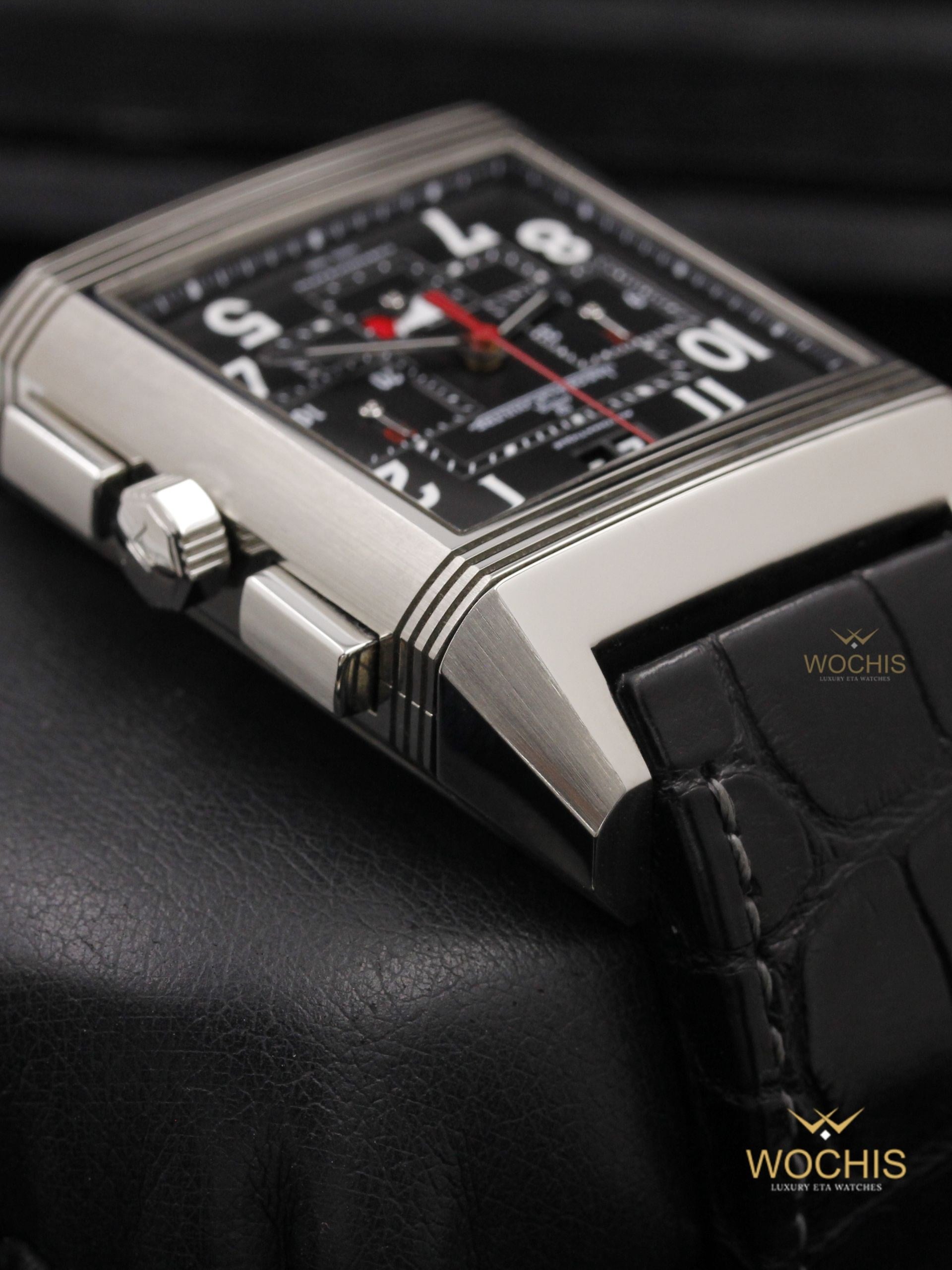 Jaeger Lecoultre Reverso Squadra World Time Chronograph Q702t470-3441 (Titanium - 42 - Black)