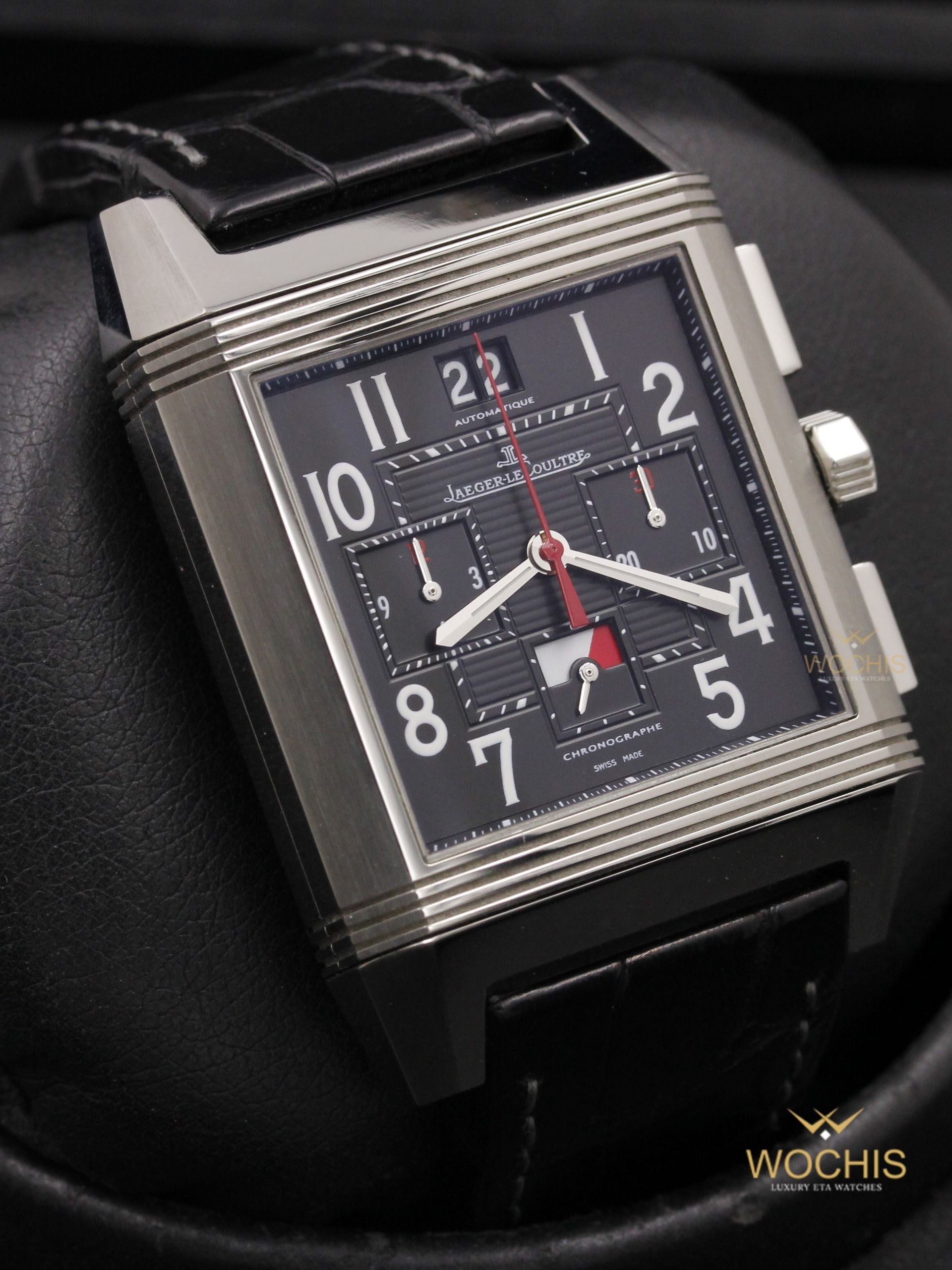 Jaeger Lecoultre Reverso Squadra World Time Chronograph Q702t470-3441 (Titanium - 42 - Black)