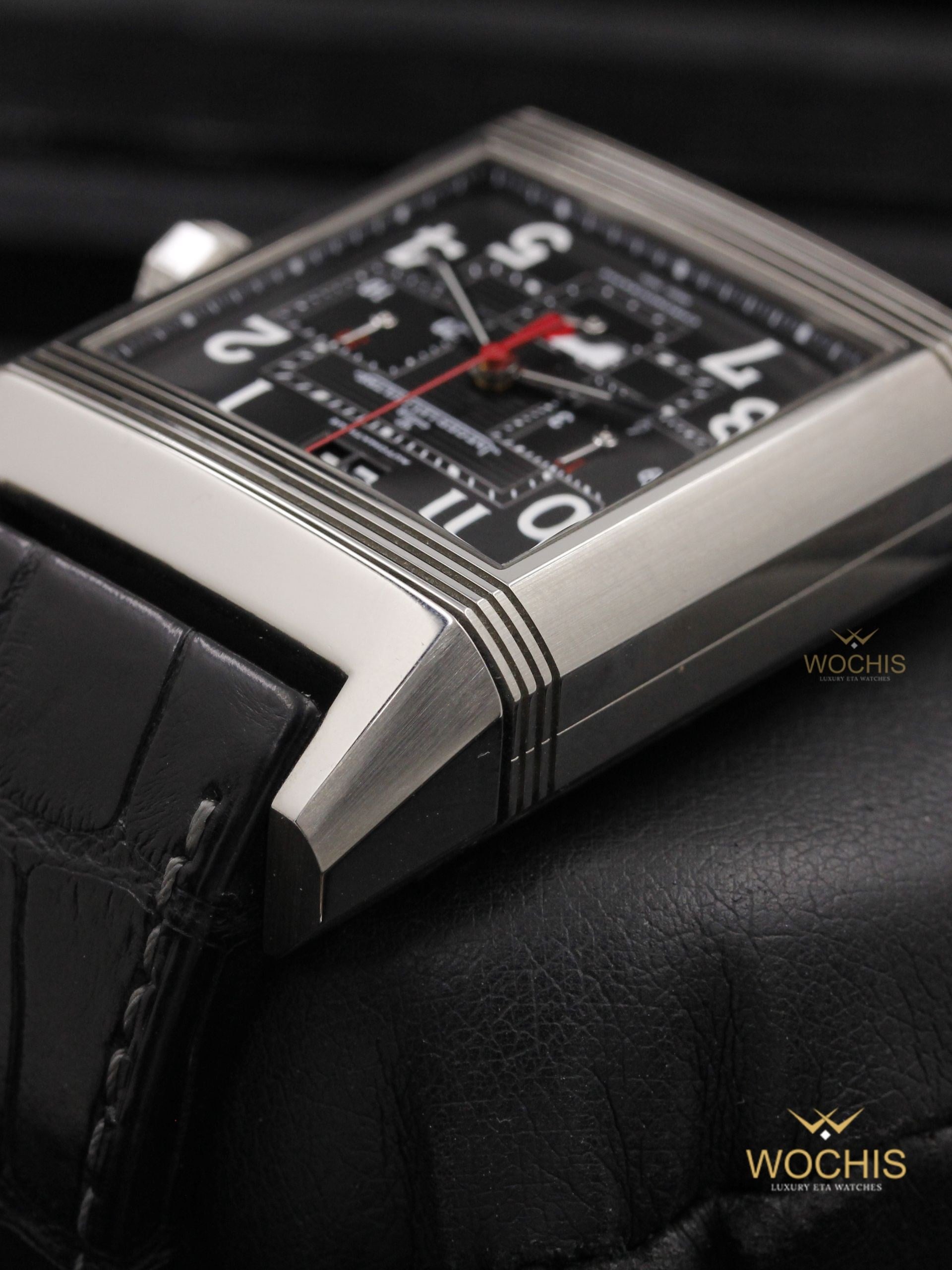 Jaeger Lecoultre Reverso Squadra World Time Chronograph Q702t470-3441 (Titanium - 42 - Black)