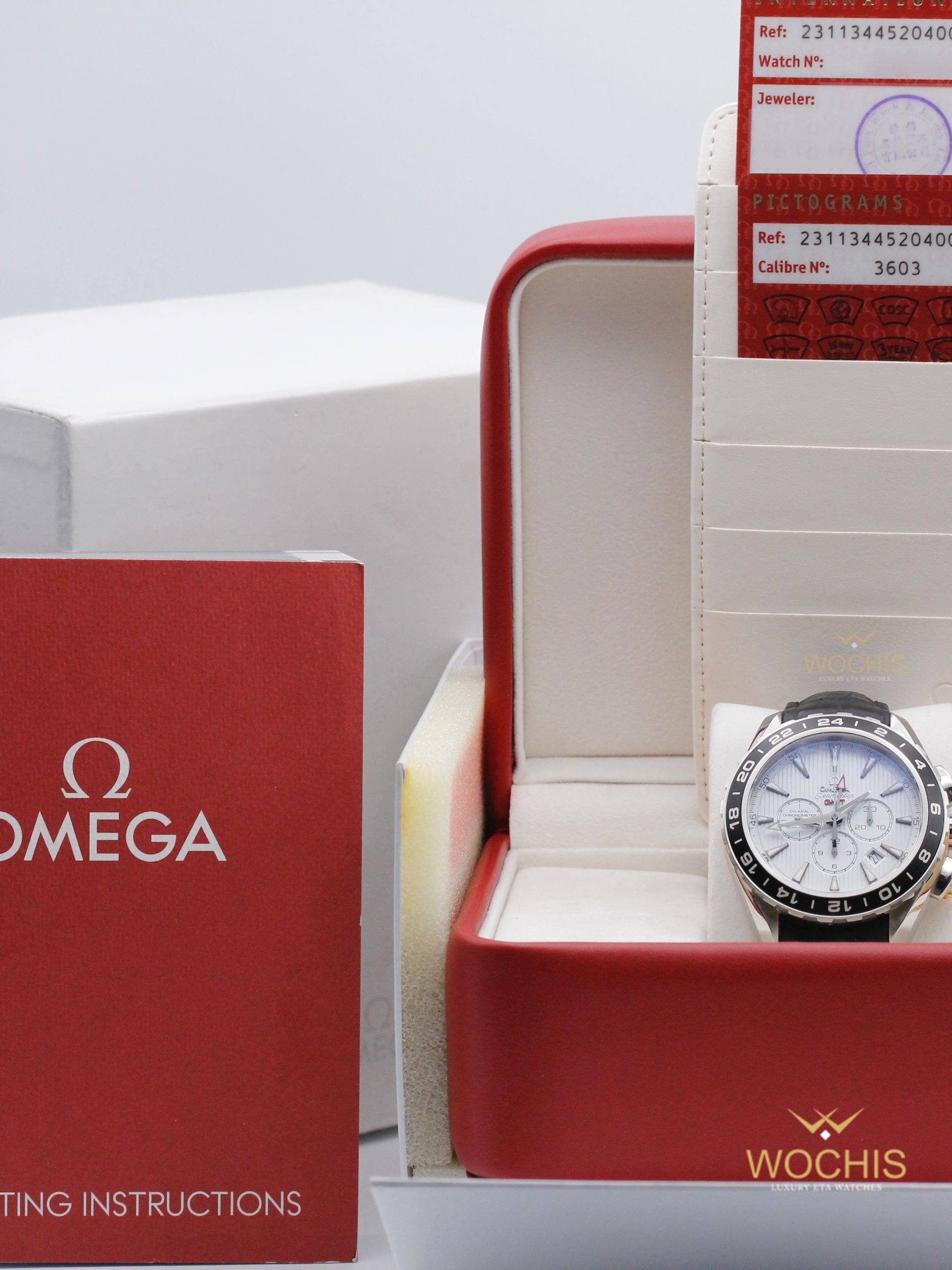 Omega Aqua Terra Chronograph GMT 231.13.44.52.04.001-7314 (Stainless Steel - 43 - White)