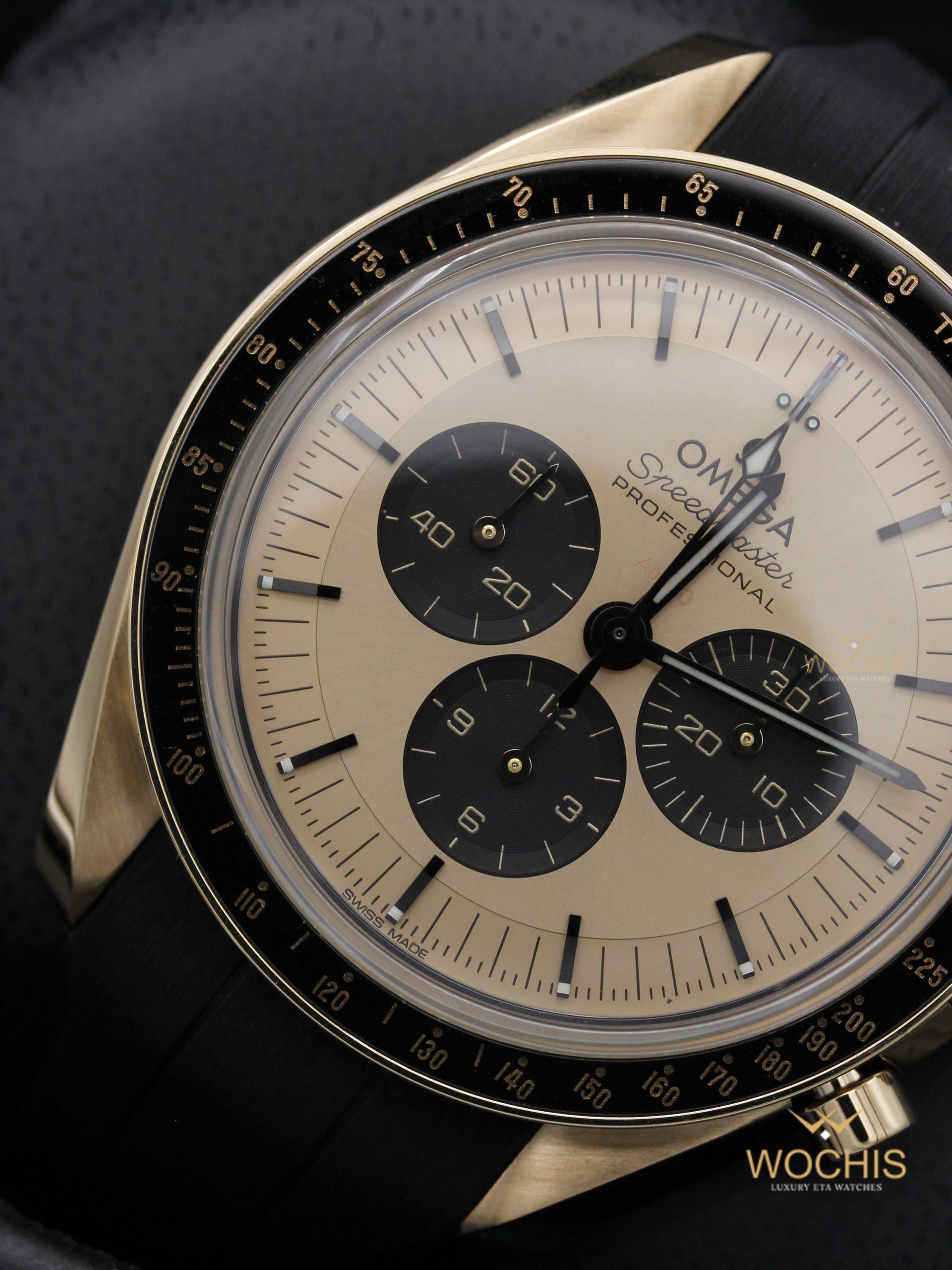 Omega Speedmaster Professional Moonwatch 310.62.42.50.99.001-8746 (Moonshine Yellow Gold - 42 - Champagne w. Black Subdials)