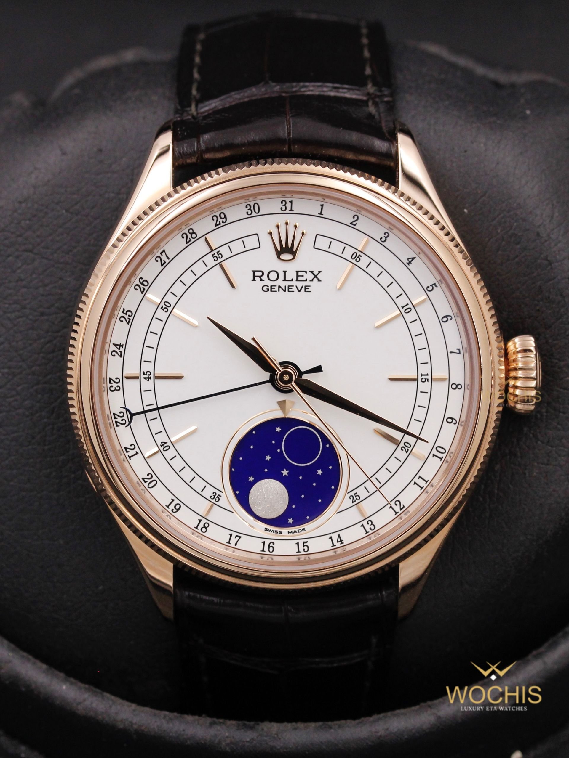 Rolex Cellini Moonphase 50535-4646 (Rose Gold - 39 - White)
