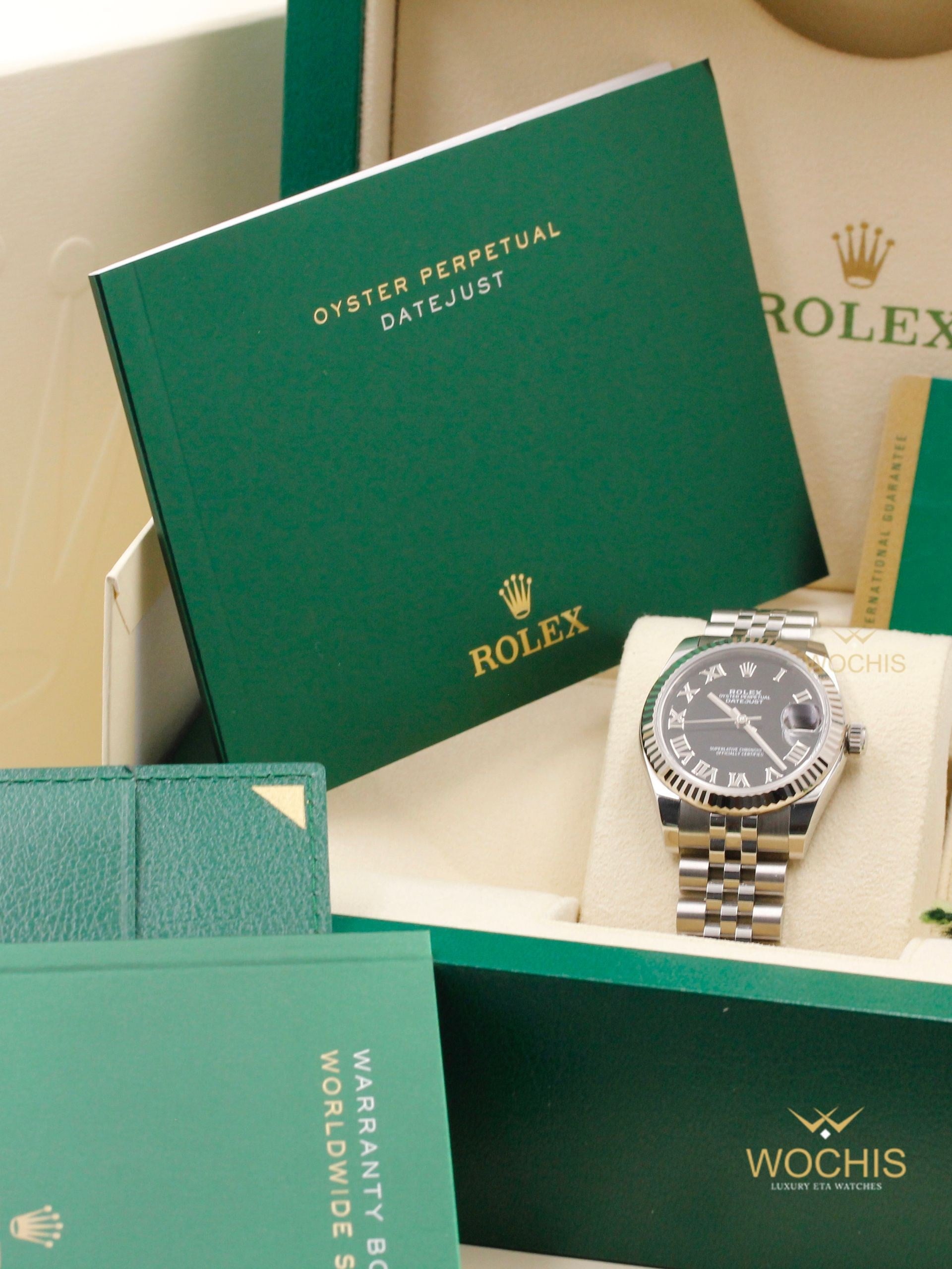 Rolex Datejust 178274-4638 (Stainless Steel - 31 - Black Roman)