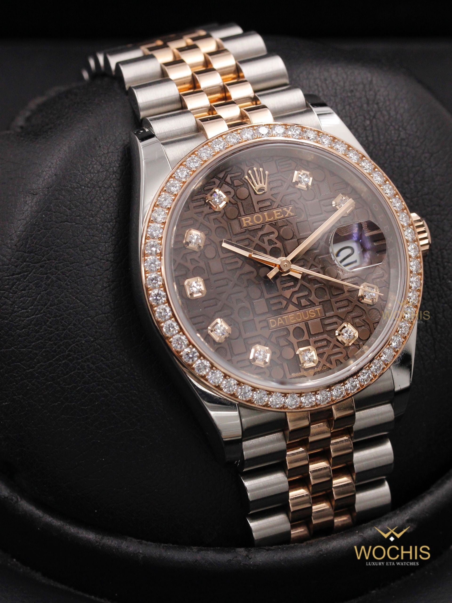 Rolex Datejust 36 126281-3981 (Stainless Steel - Rose Gold - 36 - Chocolate Jubilee Diamond)