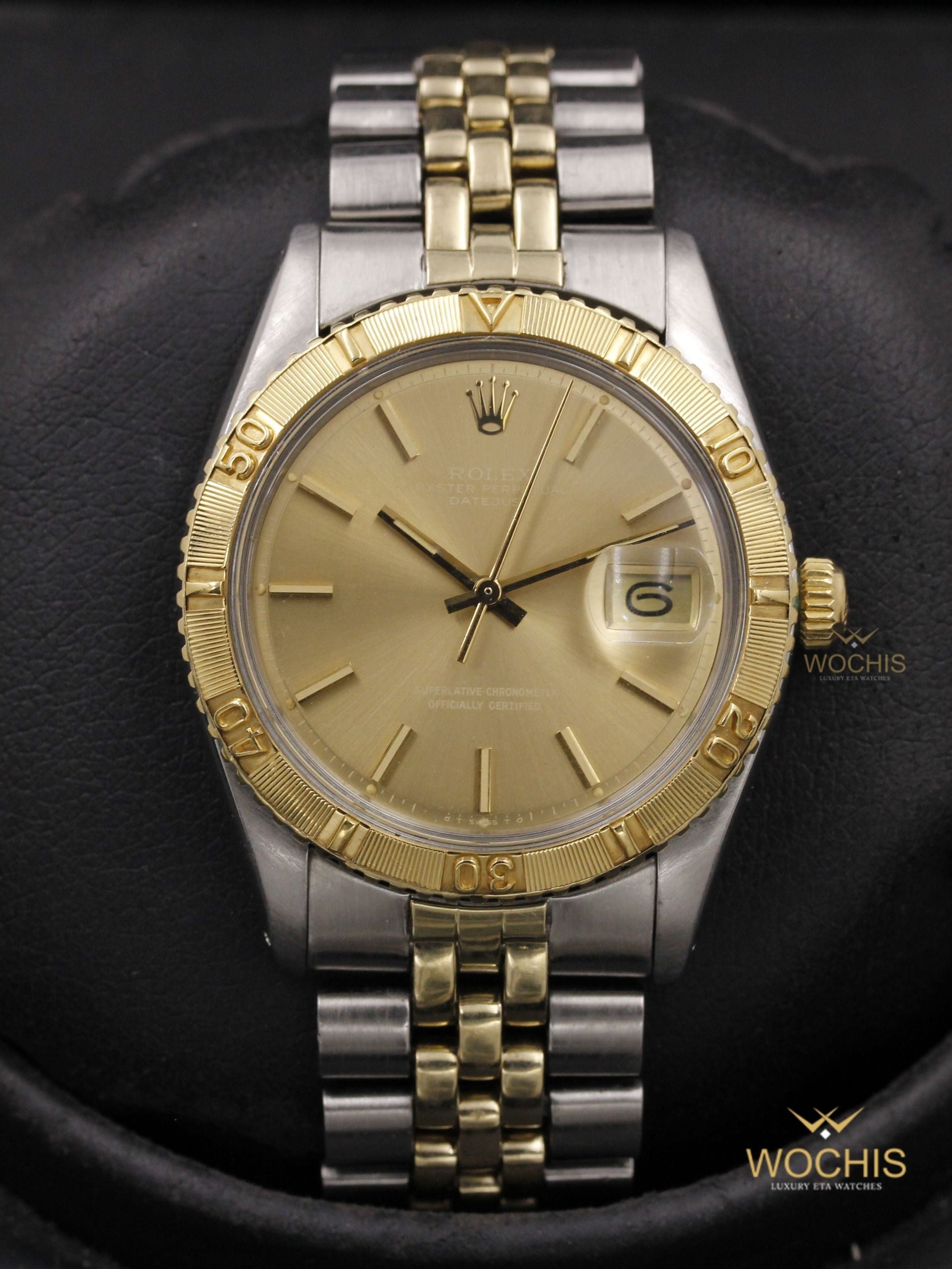 Rolex Datejust Turn O Graph 'thunderbird' 1625-4650 (Stainless Steel - Yellow Gold - 36 - Champagne Sigma)