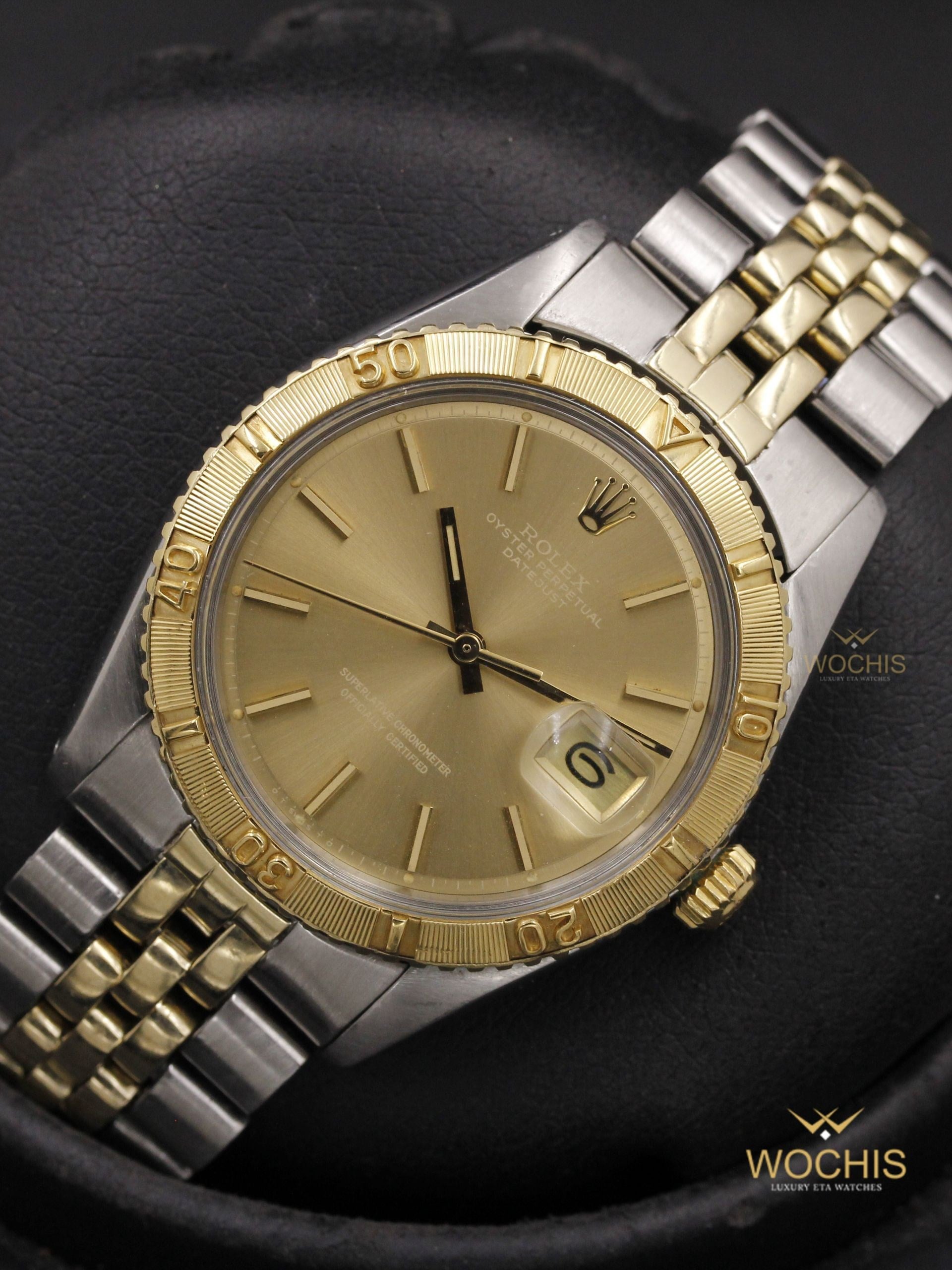 Rolex Datejust Turn O Graph 'thunderbird' 1625-4650 (Stainless Steel - Yellow Gold - 36 - Champagne Sigma)