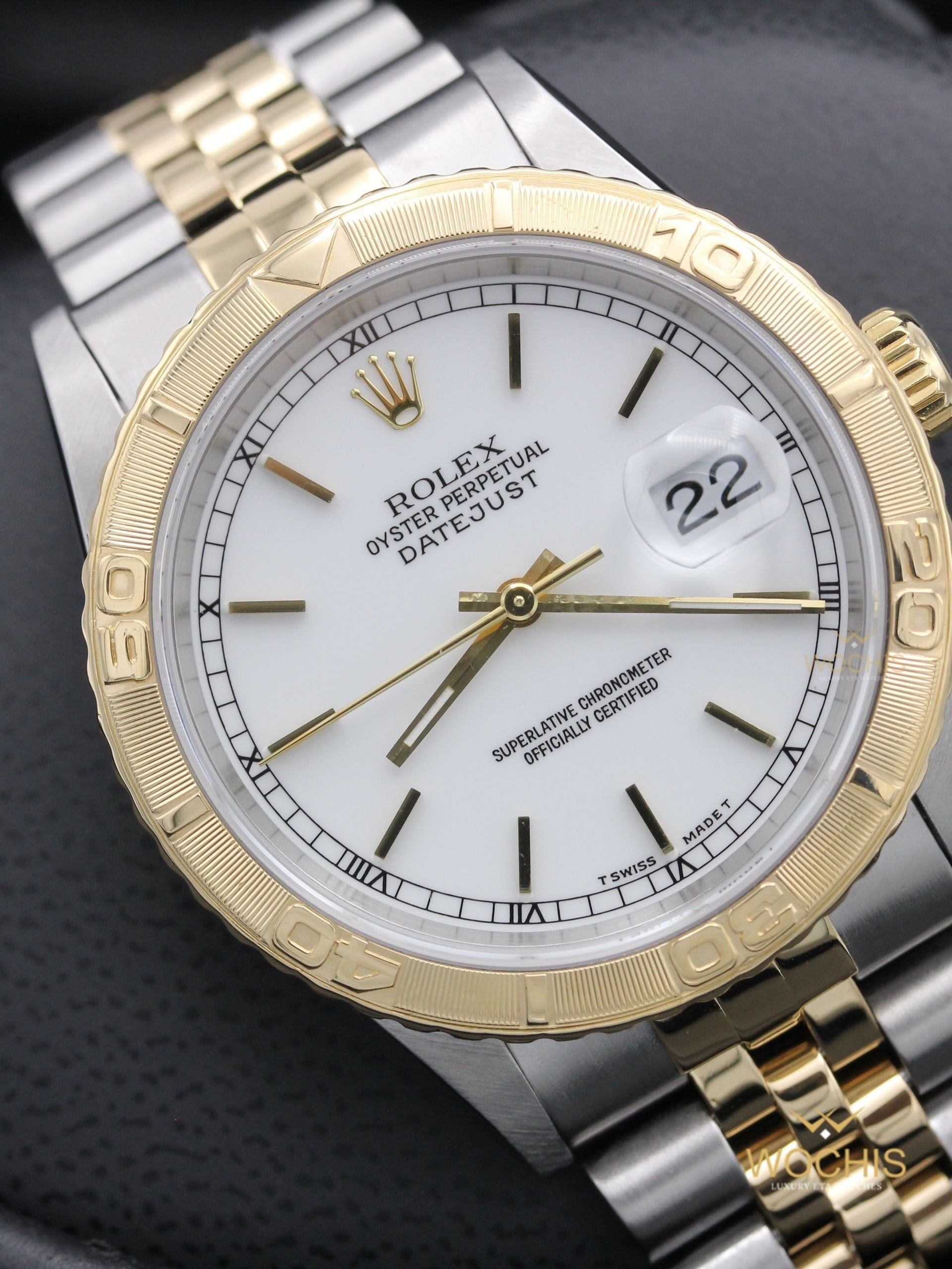 Rolex Datejust Turn O Graph 'Thunderbird' 16263-8256 (Stainless Steel - Yellow Gold - 36 - White Index)