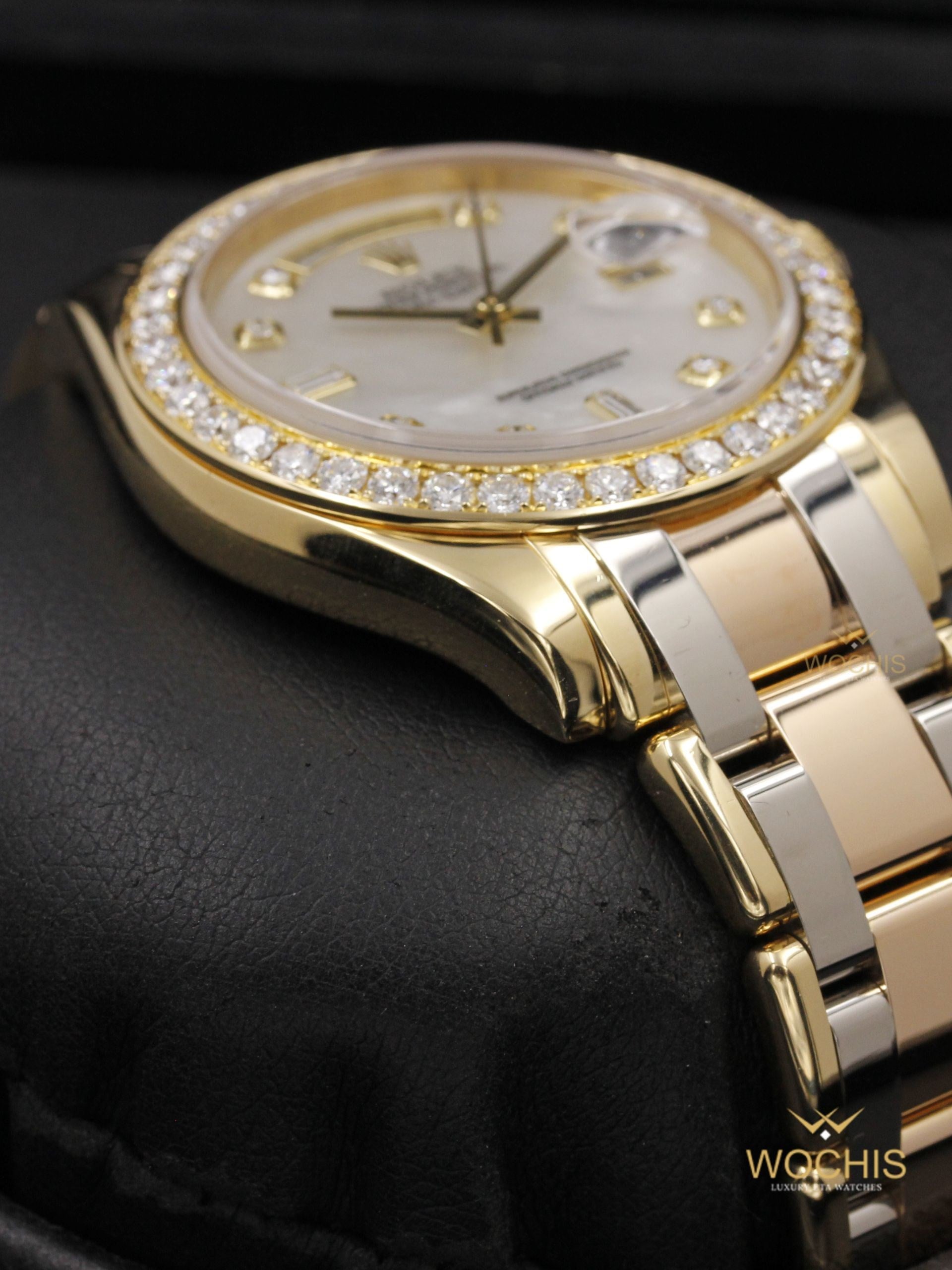 Rolex Masterpiece Day Date Tridor 18948-4059 (Yellow Gold - White Gold - Rose Gold - 39 - Mother of Pearl Diamond Dial)