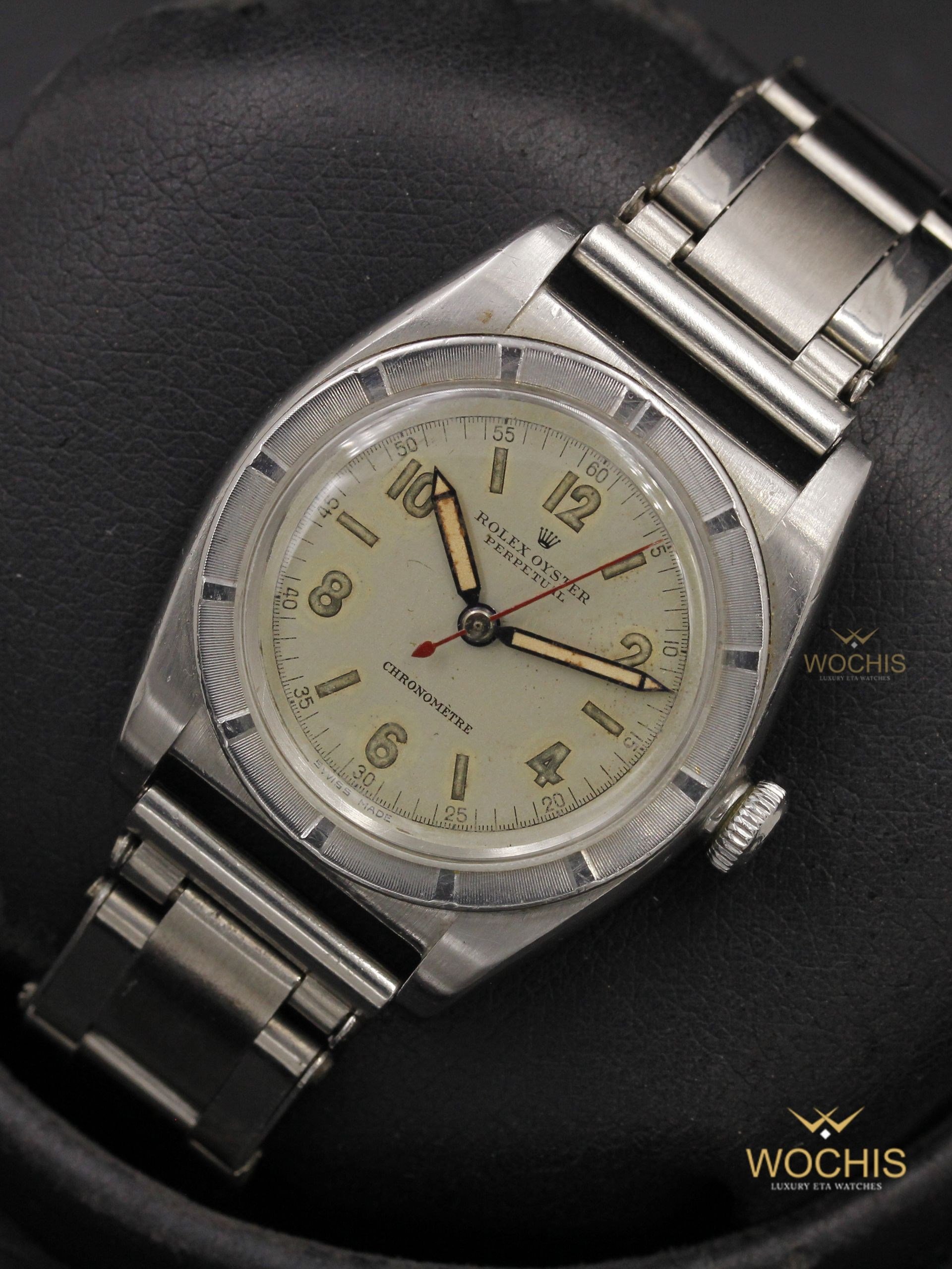 Rolex Oyster Perpetual -Bubble Back- 3372-4684 (Stainless Steel - 32 - Silver)