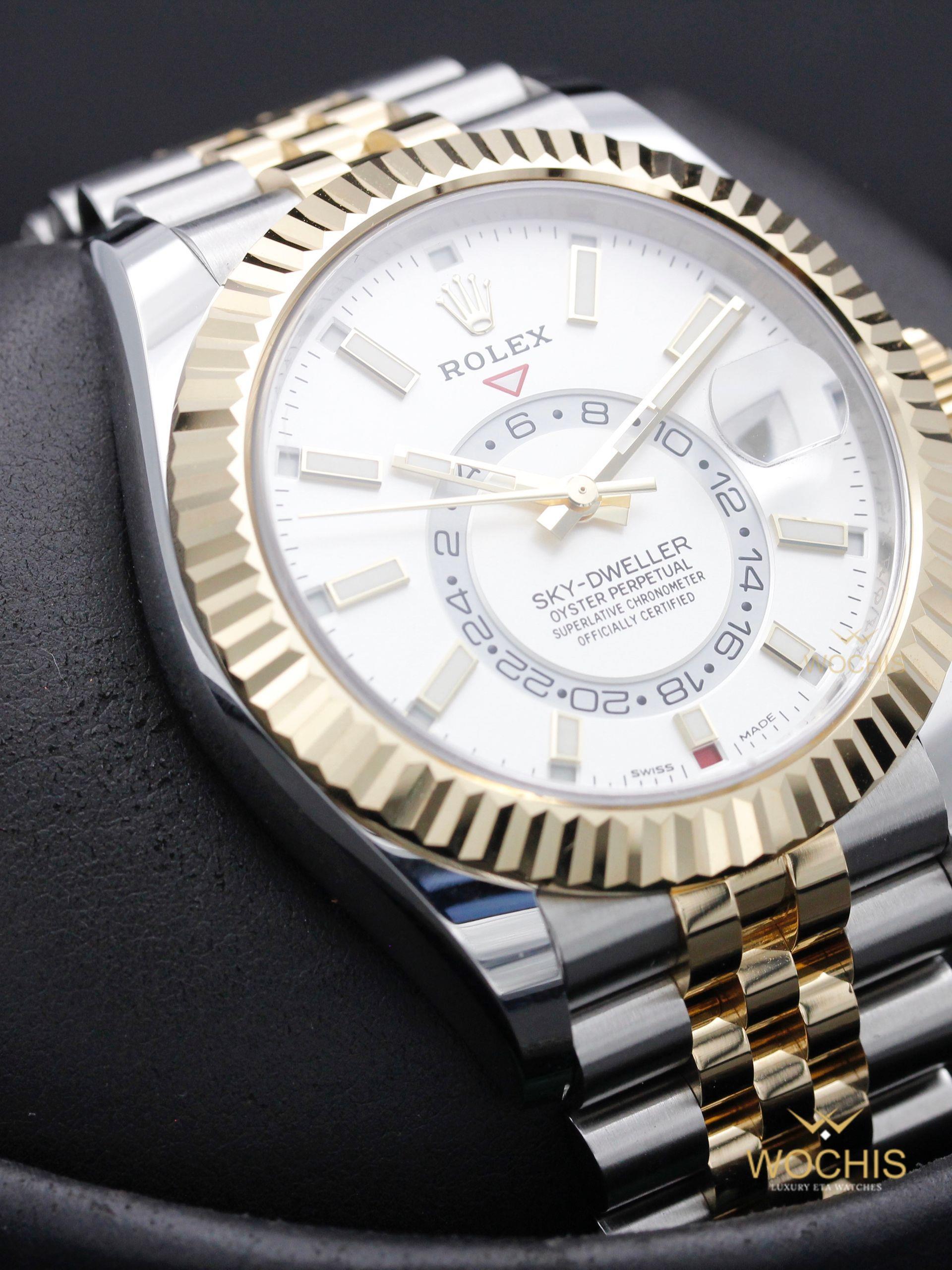 Rolex Sky Dweller 326933-7665 (Stainless Steel - Yellow Gold - 42 - White Index)