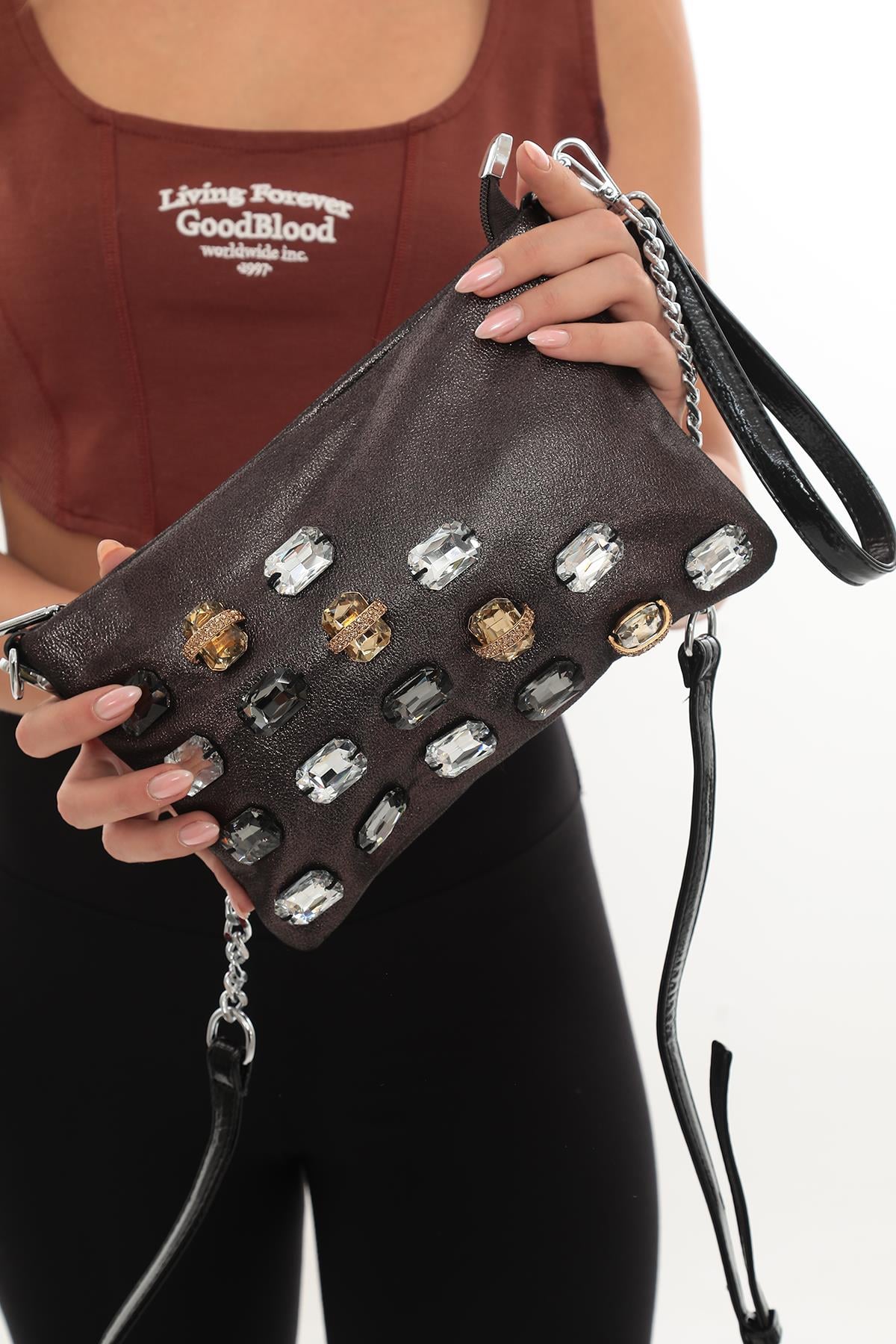 Lavin Omuz Çanta Glitter Brown