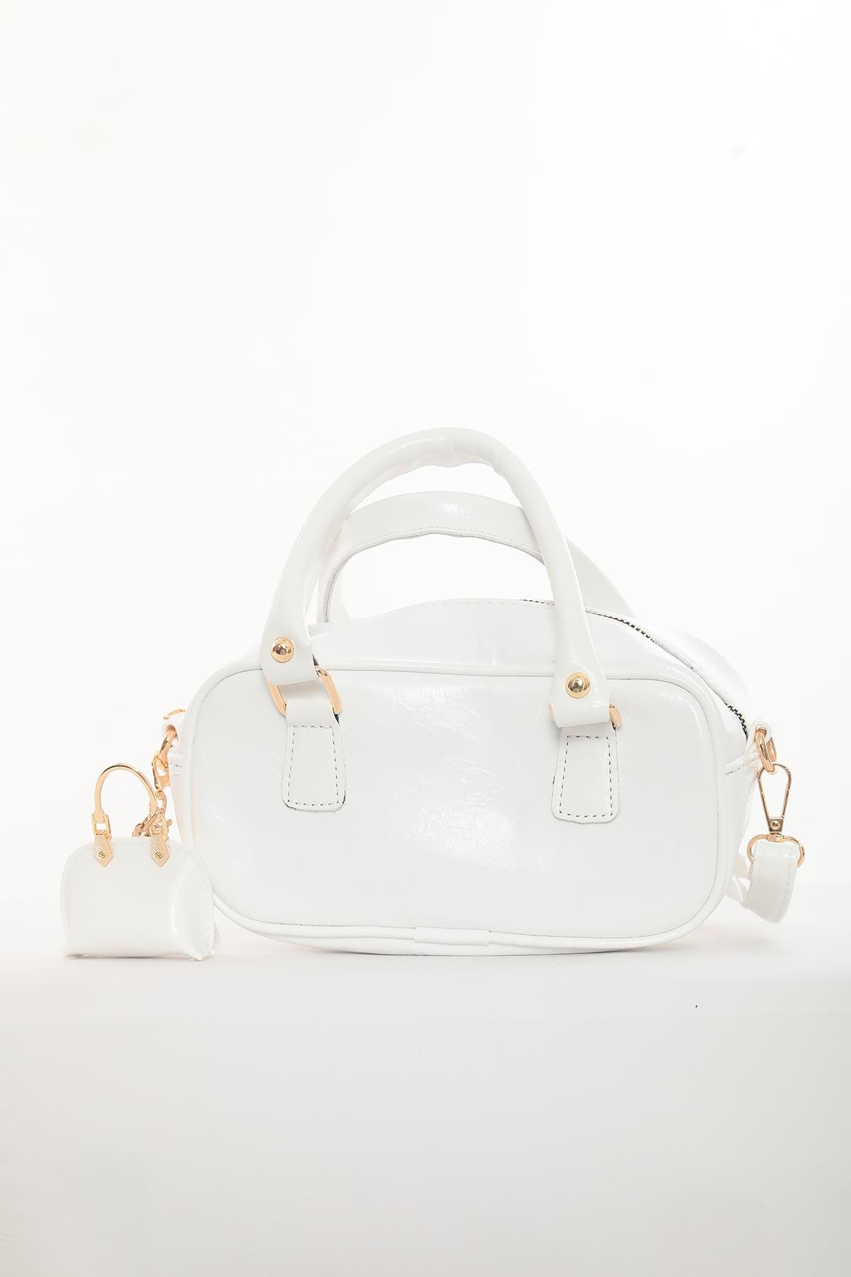 Perla Baget Çanta Pearlescent White