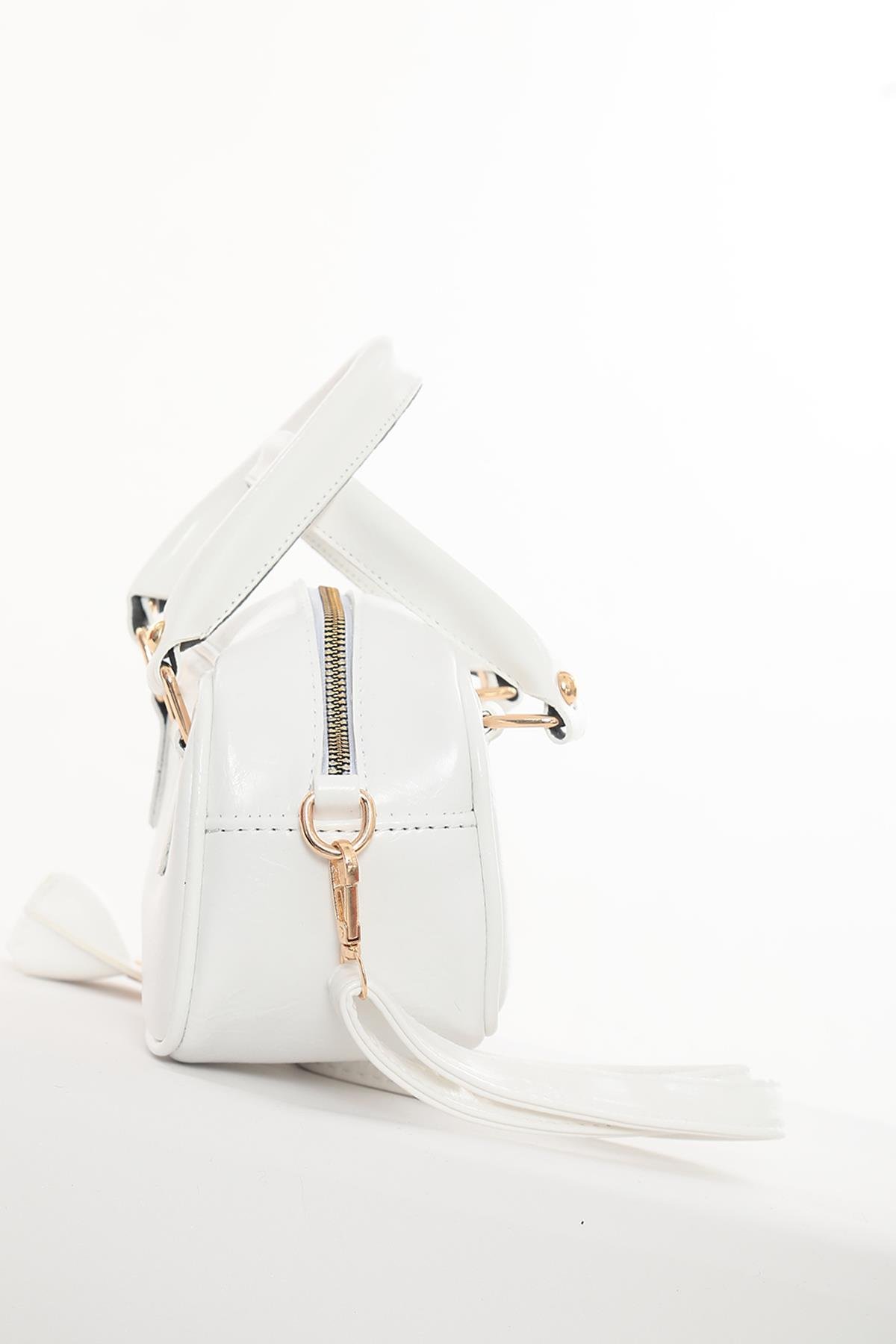 Perla Baget Çanta Pearlescent White