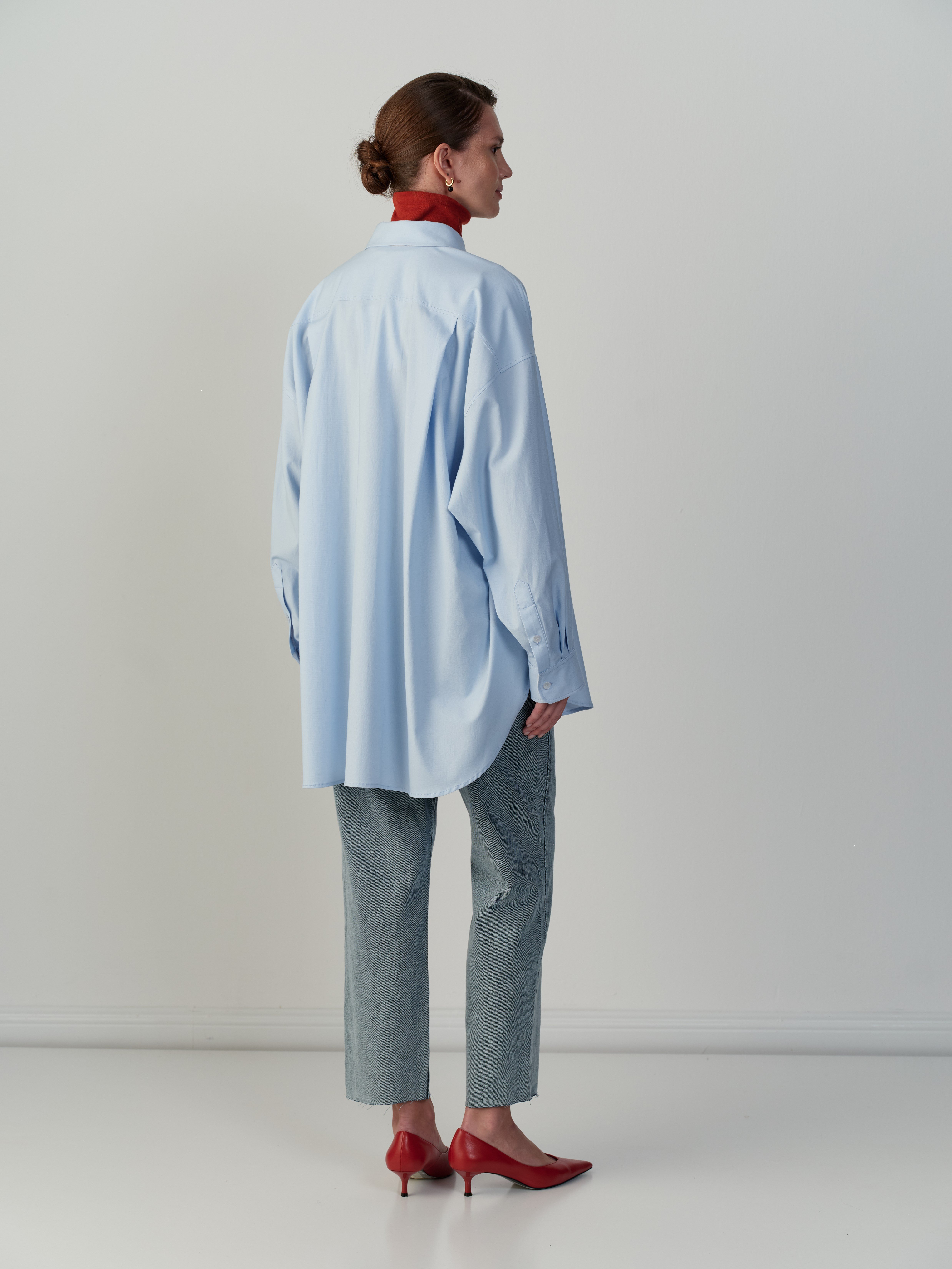 CROP JEAN PANTOLON MAVİ