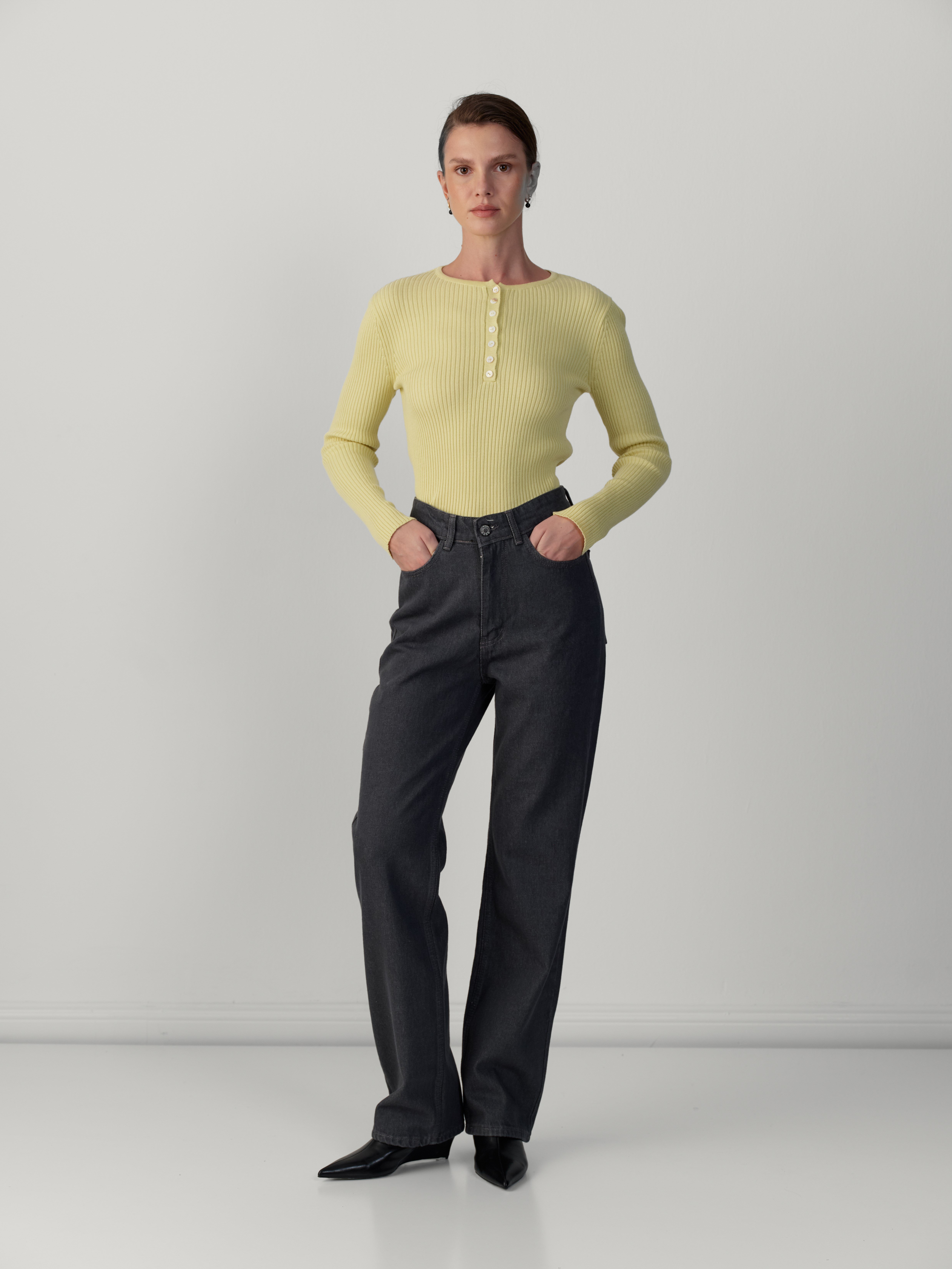 STRAIGHT JEN PANTOLON GRİ