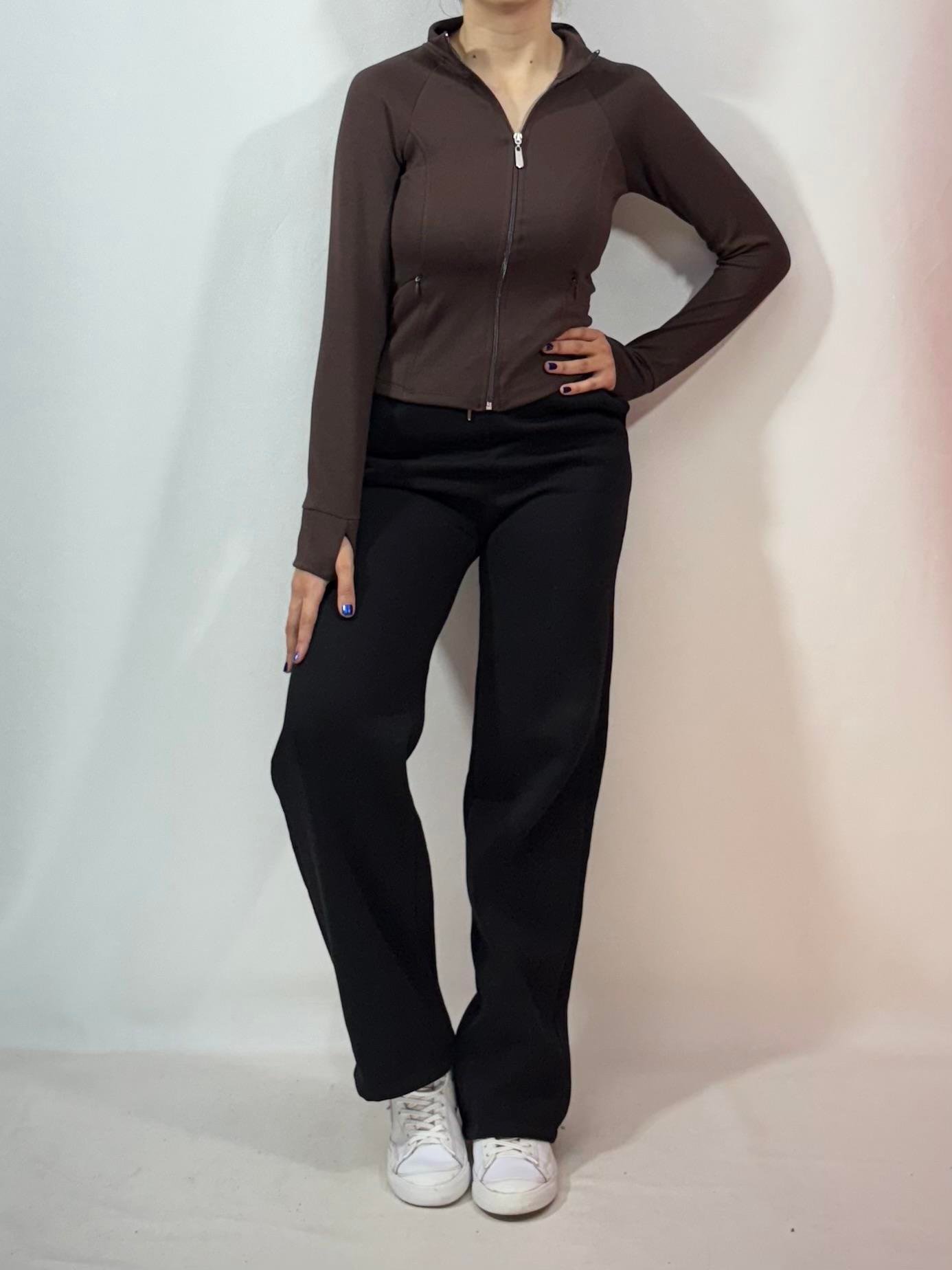 CUPRA FERMUARLI SWEATSHIRT KAHVERENGİ