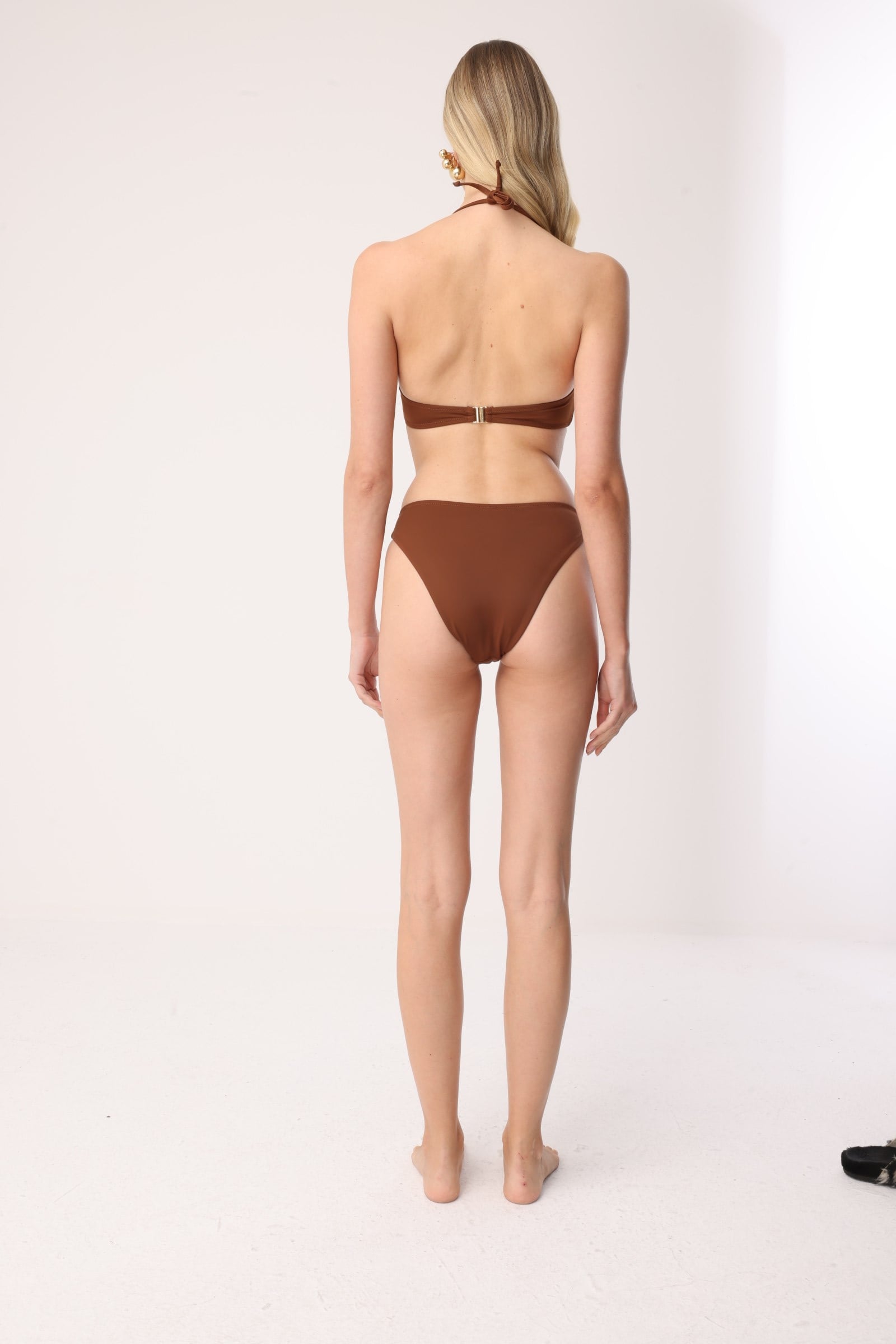 Regular Kesim Normal Bel Kahverengi Kadın Bikini Altı - Florena
