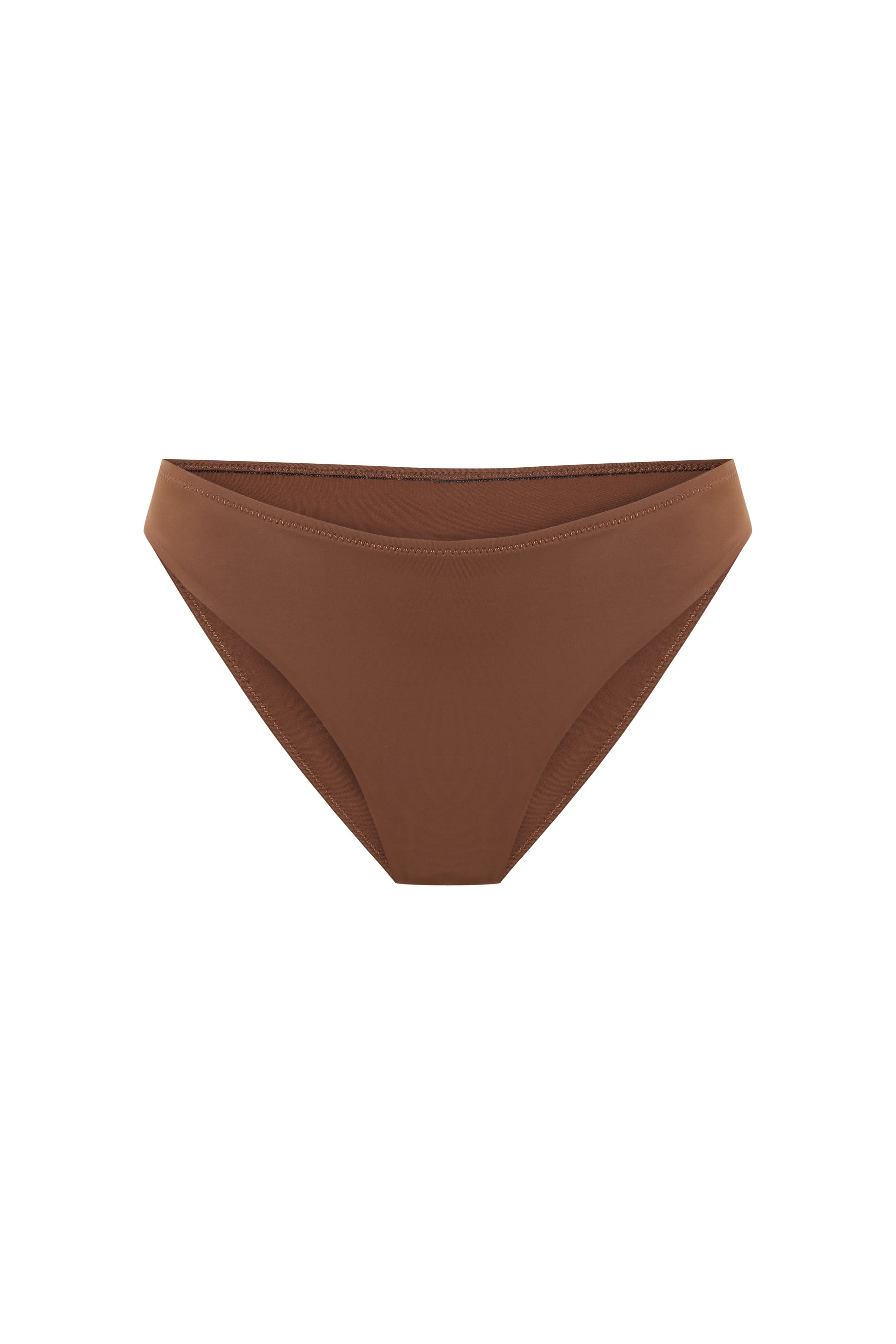 Regular Kesim Normal Bel Kahverengi Kadın Bikini Altı - Florena