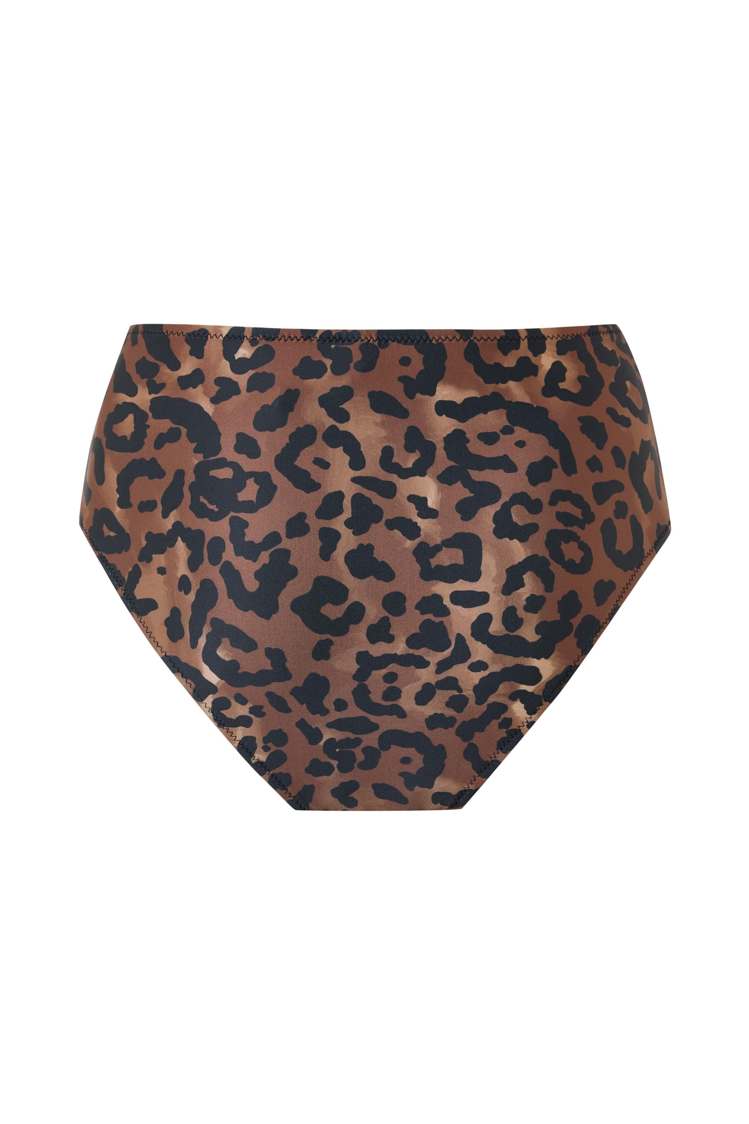 SAVANNA LEOPAR DESENLİ YÜKSEK BEL REGULAR KALIP BİKİNİ ALT