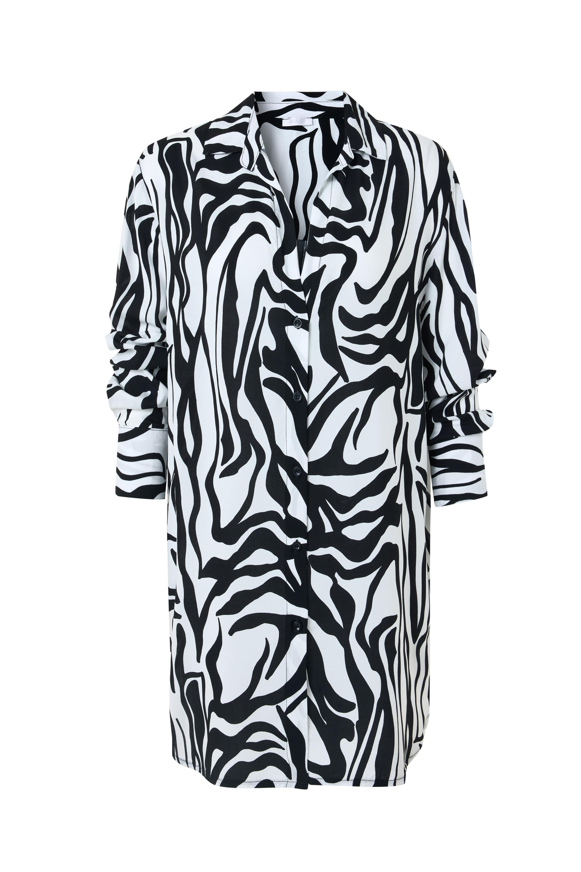 SAVANNA ZEBRA DESENLİ V YAKA PAREO