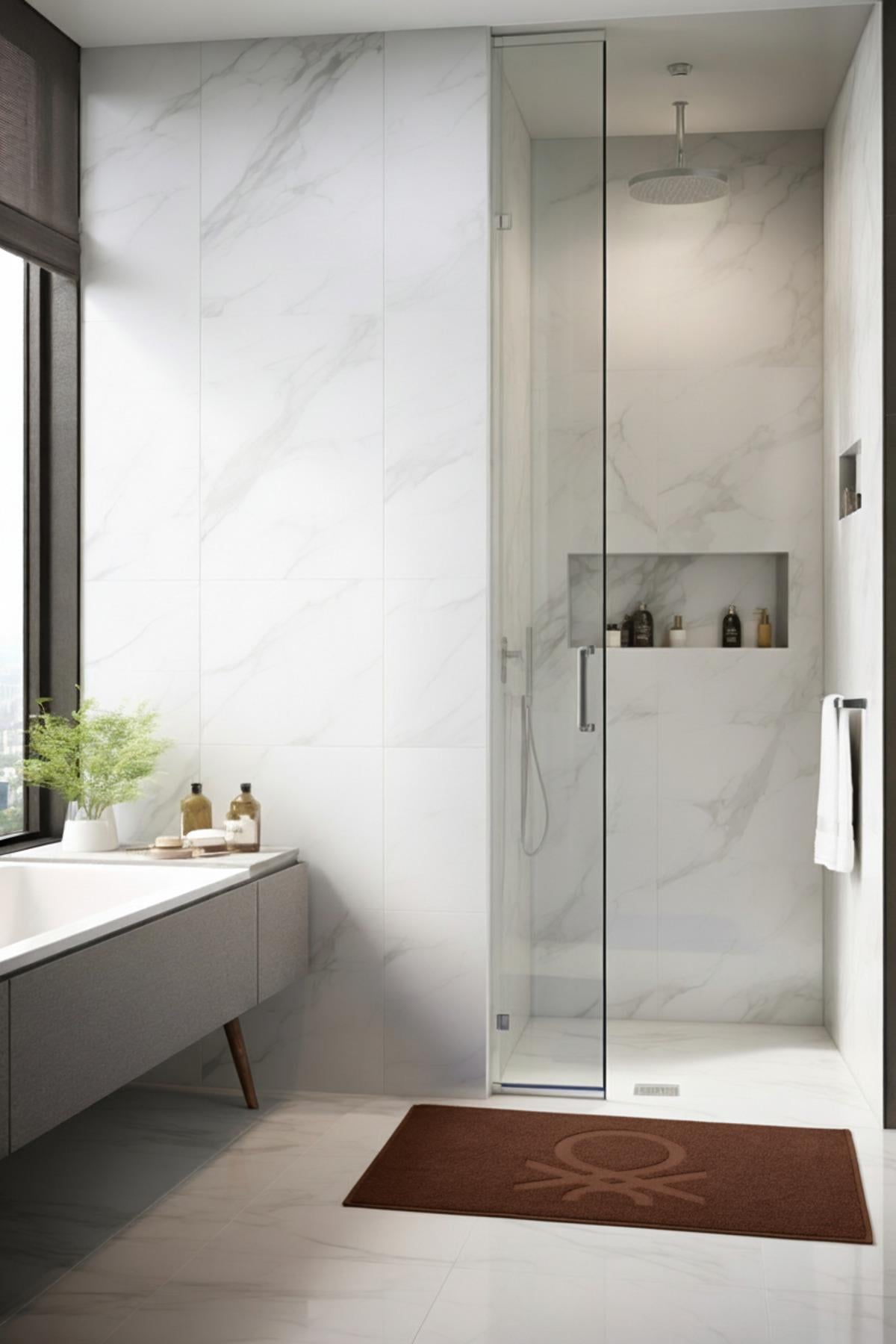 BE-0785-DBR Benetton Banyo Paspas Havlu