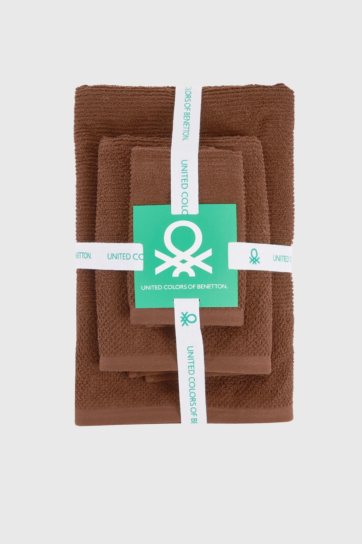 BE-0829ST-BR Benetton Havlu Set (Bath&Hand&Guest)