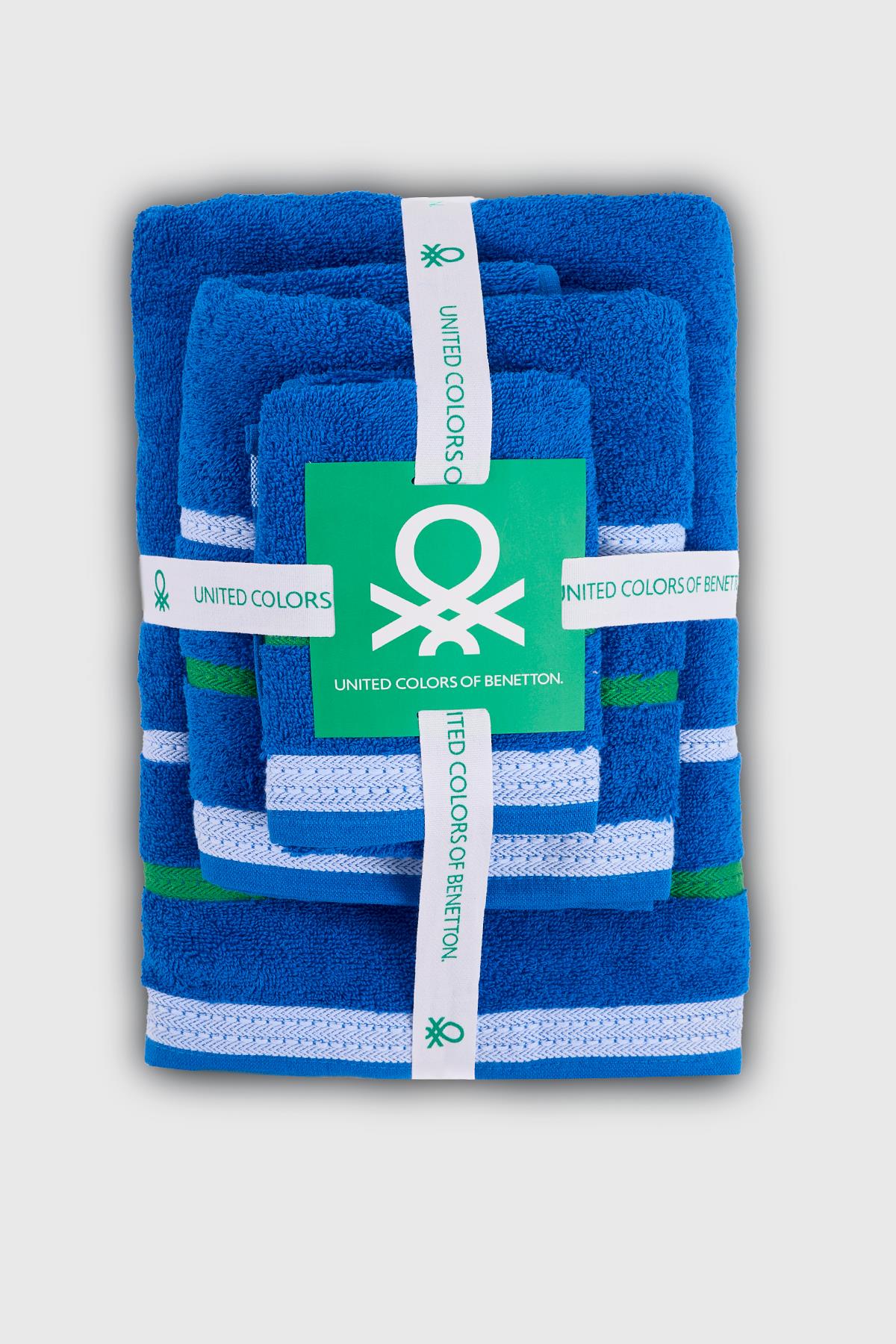 BE-0832ST-BL Benetton Havlu Set (Bath&Hand&Guest)