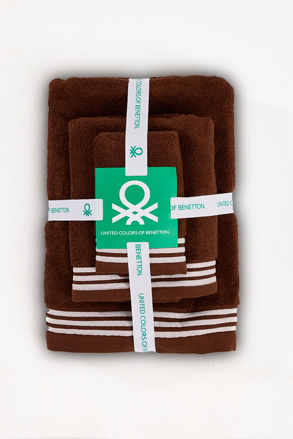 BE-0840ST-BR Benetton Havlu Set (Bath&Hand&Guest)