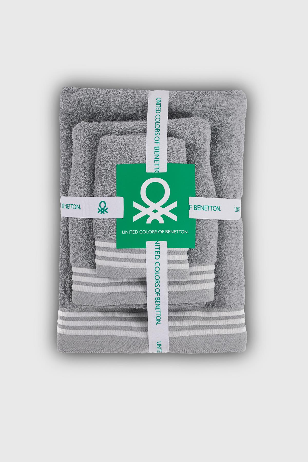 BE-0840ST-GY Benetton Havlu Set (Bath&Hand&Guest)