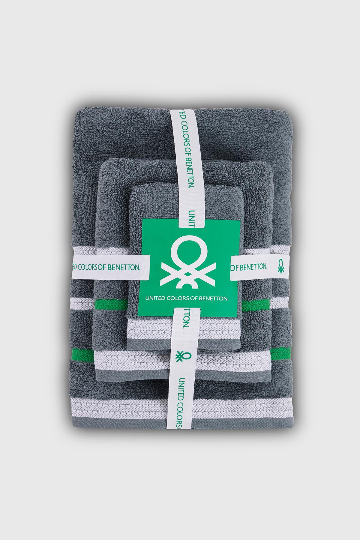 BE-0927ST-DGY Benetton Havlu Set (Bath&Hand&Guest)