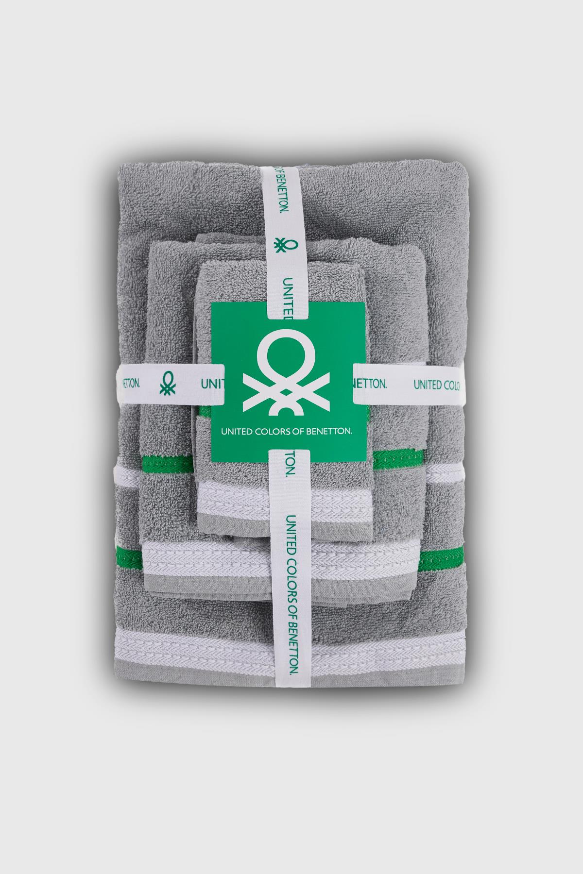 BE-0927ST-GY Benetton Havlu Set (Bath&Hand&Guest)