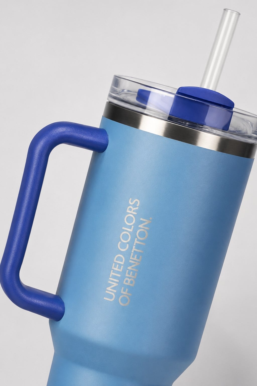 BE-KCT100-TZ Çelik Termos 900 Ml. Mavi  Zemin Mavi Kulp
