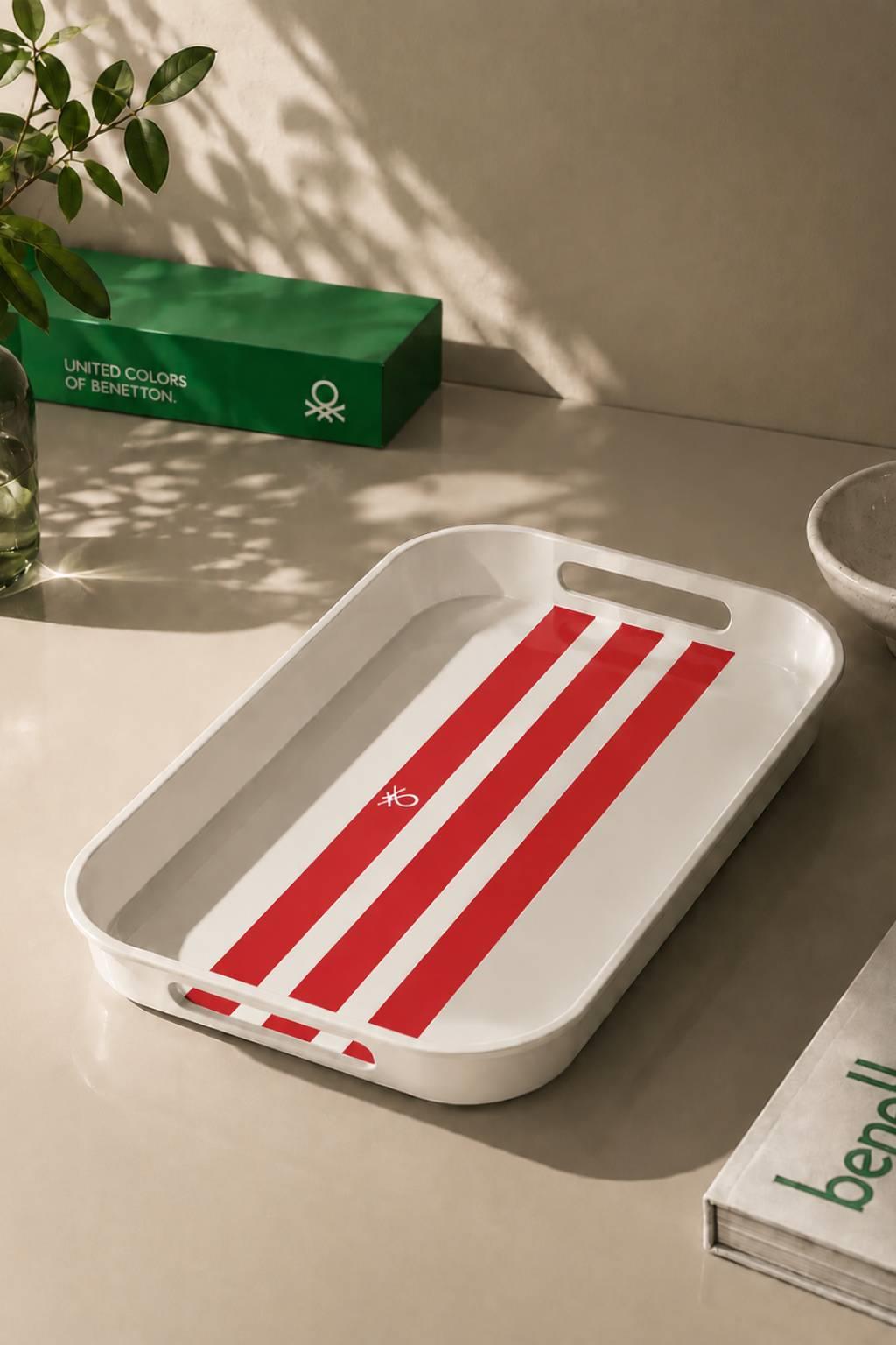 Be-Kct64-K  Melamine Kırmızı 19*33 Cm Servis Tepsisi