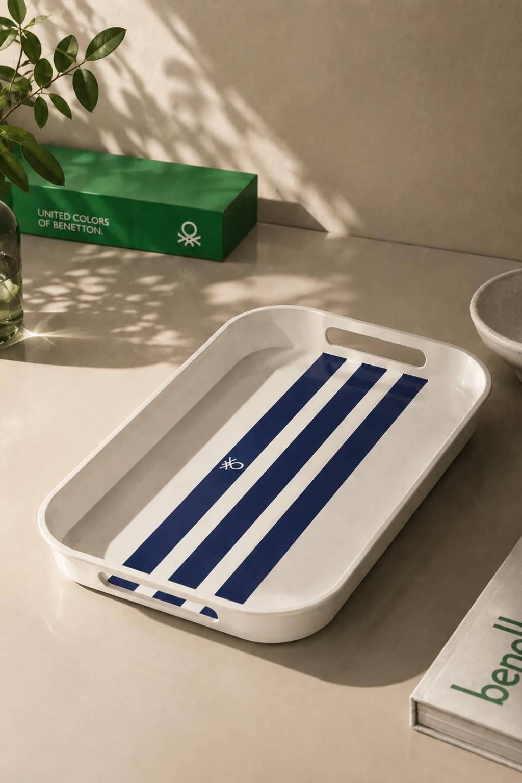 Be-Kct64-M  Melamine Mavi 19*33 Cm Servis Tepsisi
