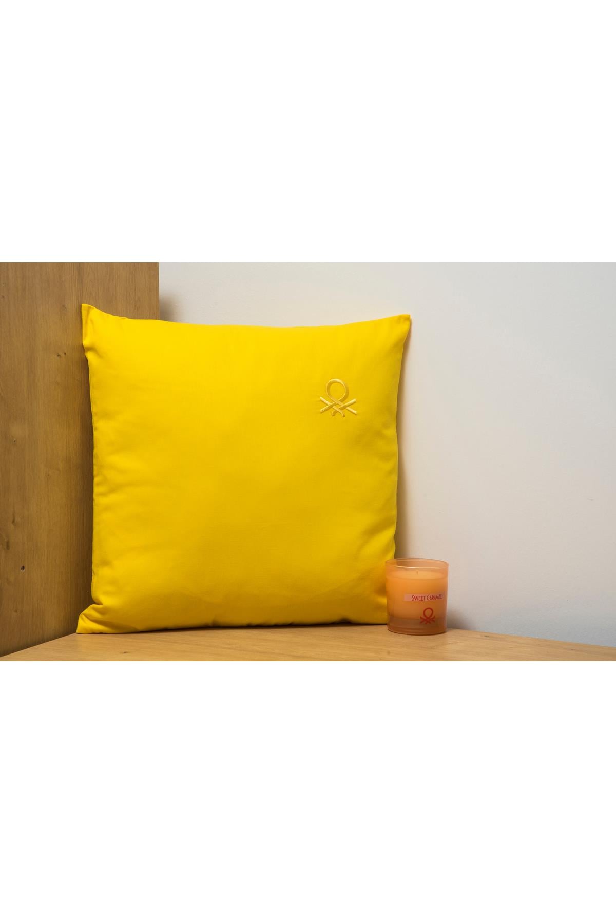 BENETTON %100 PAMUK DÜZ KIRLENT 45*45 CM (DOLU) SARI