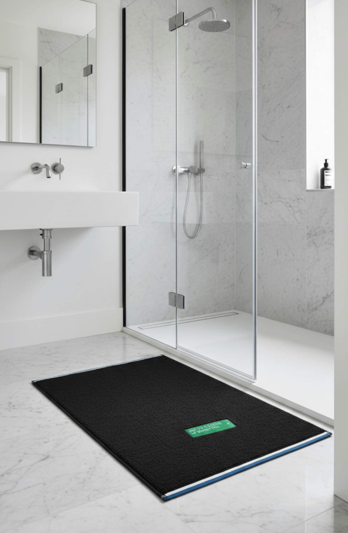 Benetton %100 Pamuk Siyah 50x80 cm Banyo Paspas Havlu