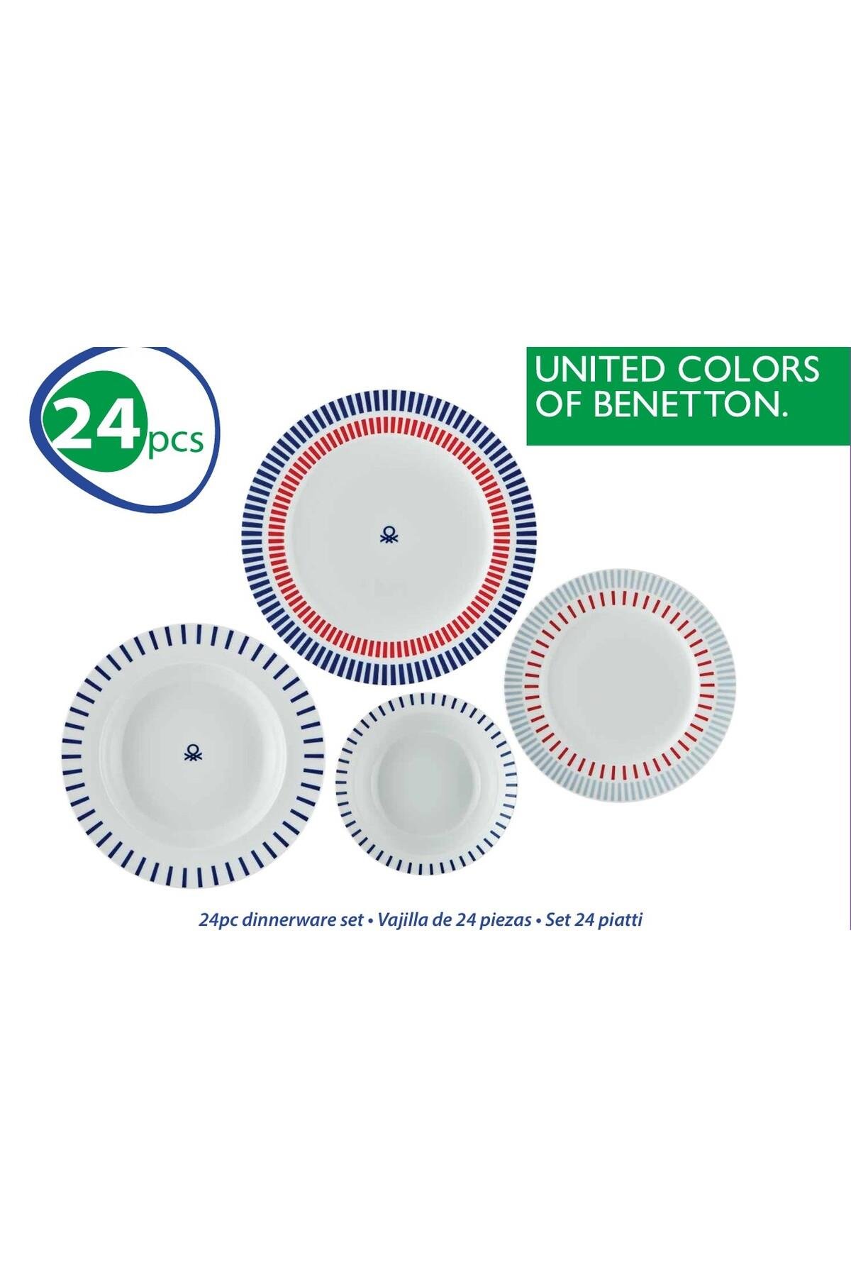 BENETTON 24 PRÇ PORSELEN YEMEK TK. KARIŞIK ÇİZGİLİ