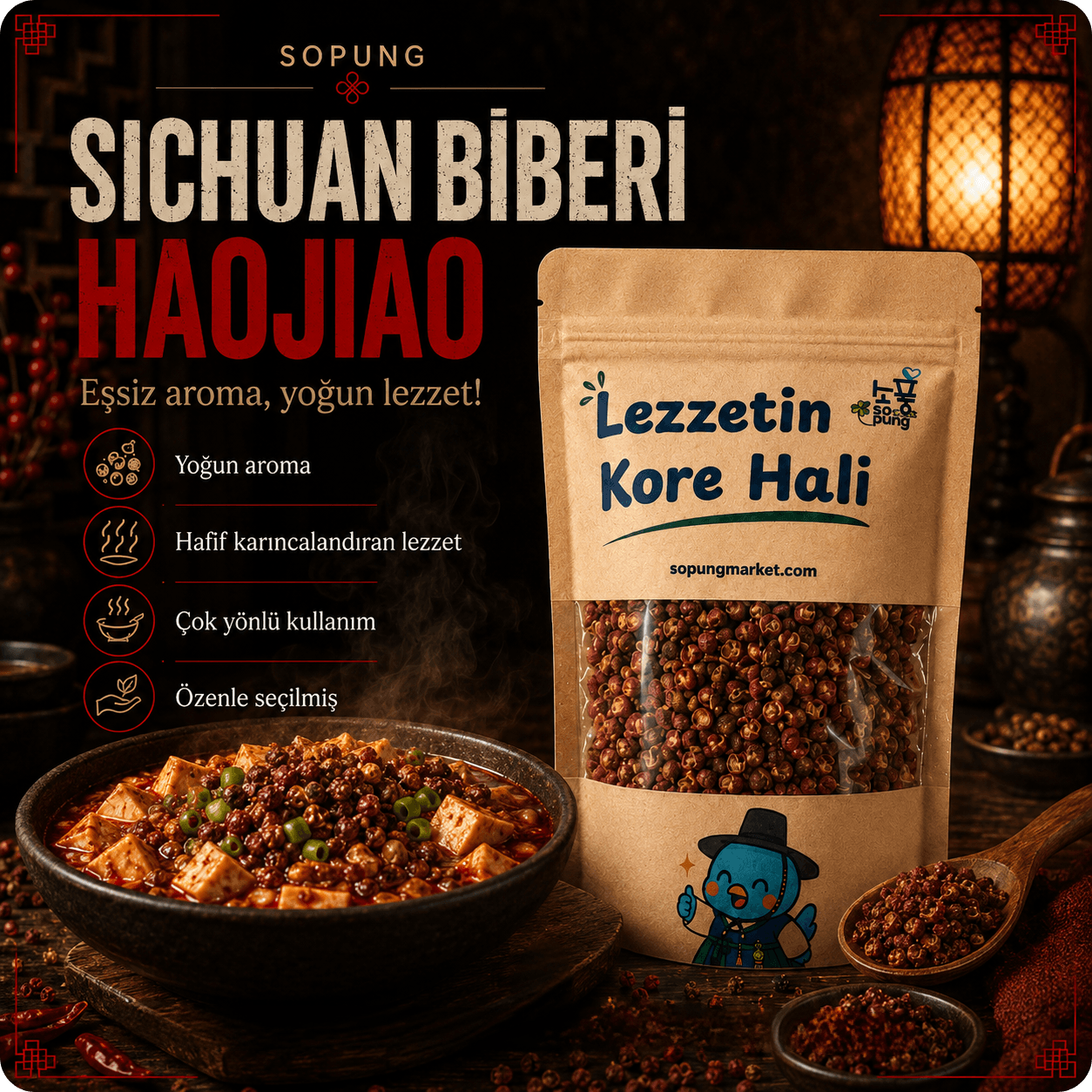 Kırmızı Sichuan Tane Biberi - 100 Gr